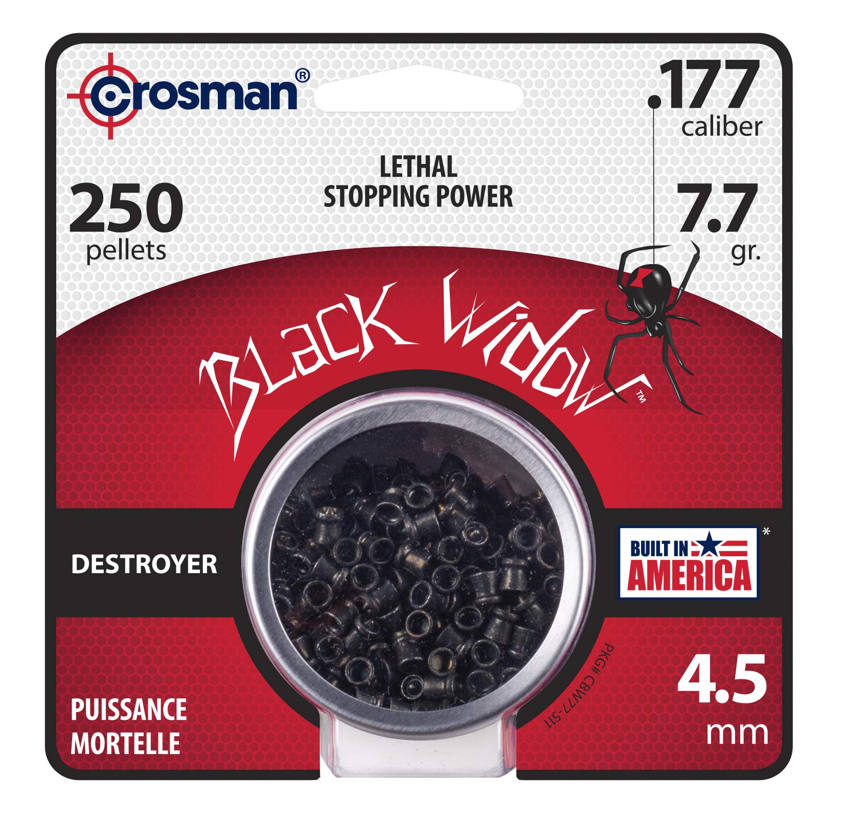 Crosman Premier CBW776P Black Widow .177-Caliber Pellets (250-Count)