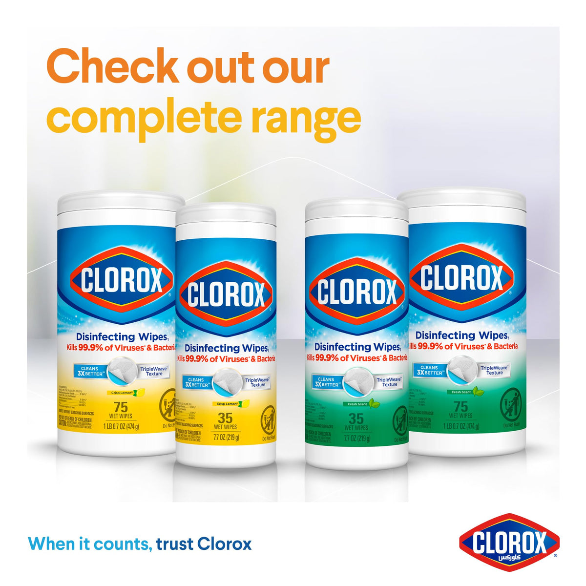 Clorox, Crisp Lemon, 75 Count