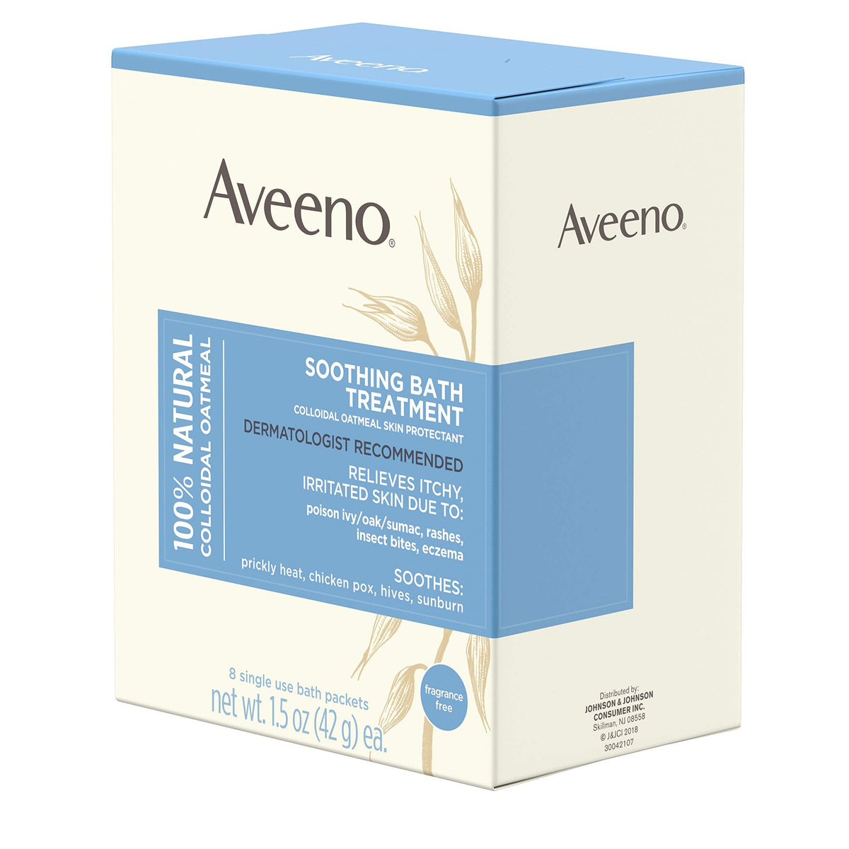 Aveeno Soothing Bath Treatment (8 Single Use Bath Packets)