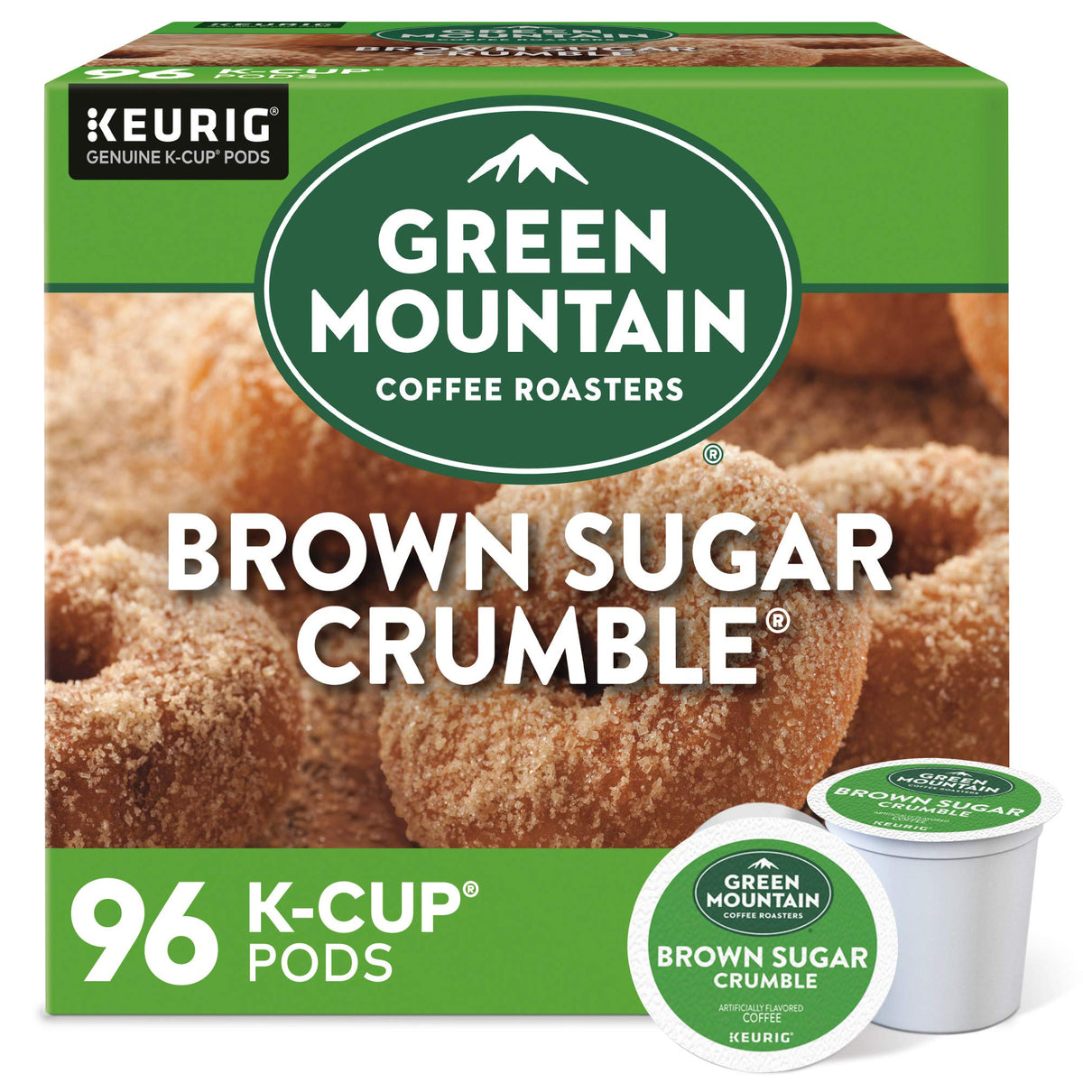 Green Mountain Coffee Roasters Brown Sugar Crumble Coffee, Keurig Single Serve K-Cup Pods, 96 Count