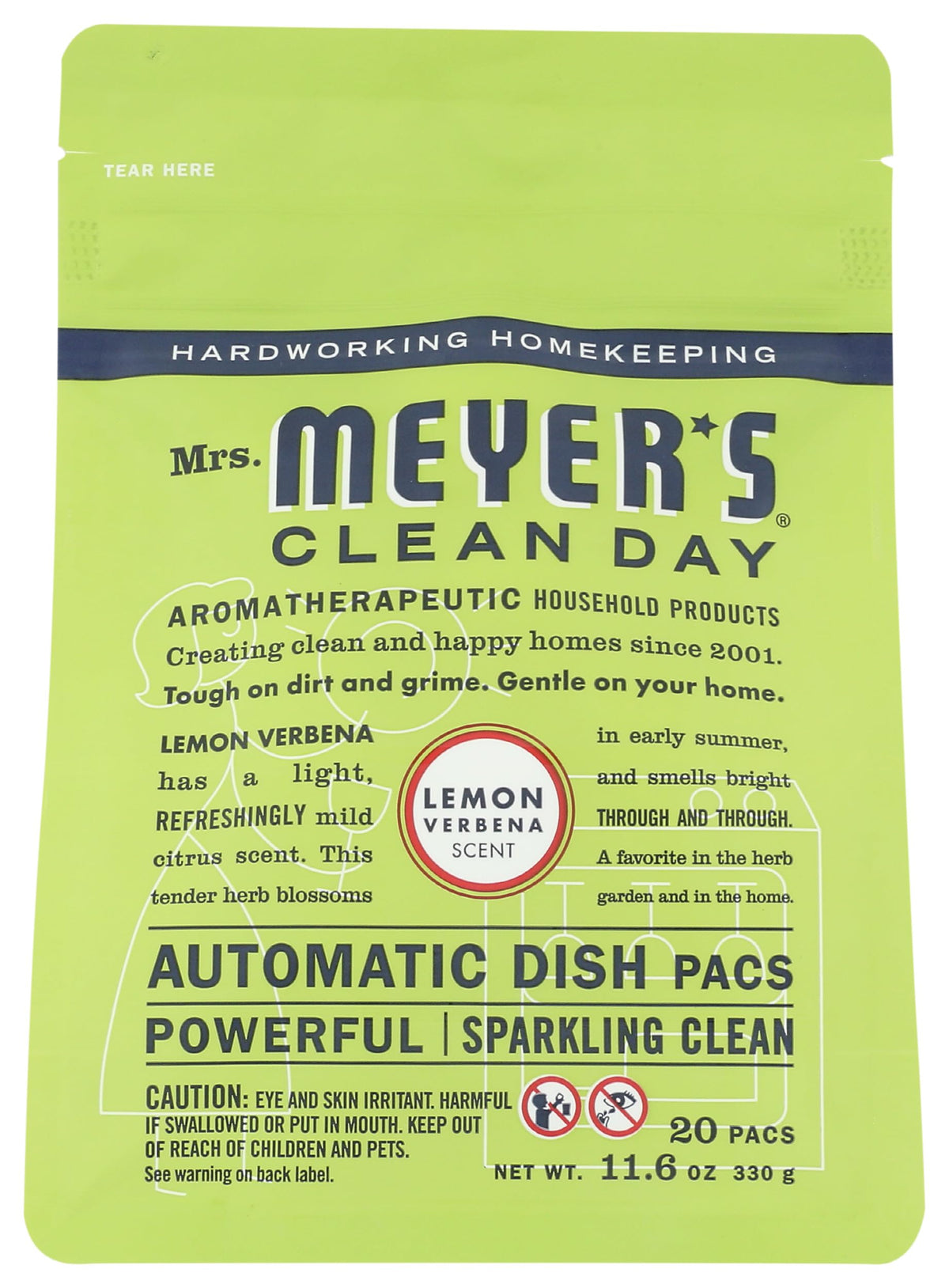 MRS. MEYER'S CLEAN DAY, Dishwasher Lemon Verbena, 11.6 Ounce