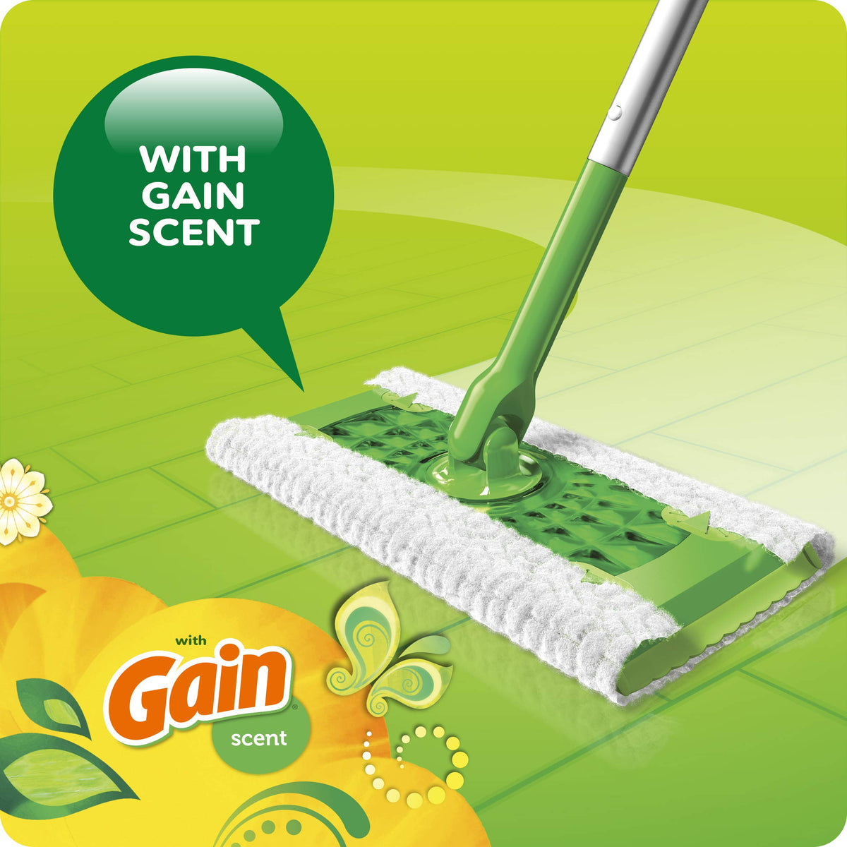 Swiffer Sweeper Dry Sweeping Pad Multi Surface Refills for Dusters Floor Mop, Gain, 16 Count (Packaging May Vary)