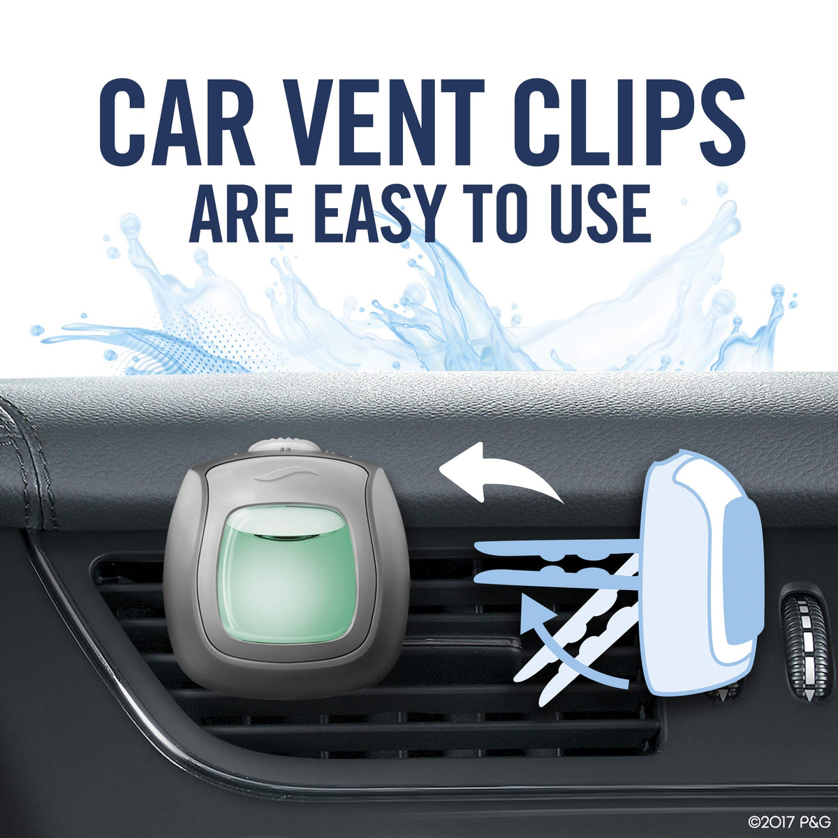 Febreze One Bamboo Car Air Freshener Vent Clip - 1ct
