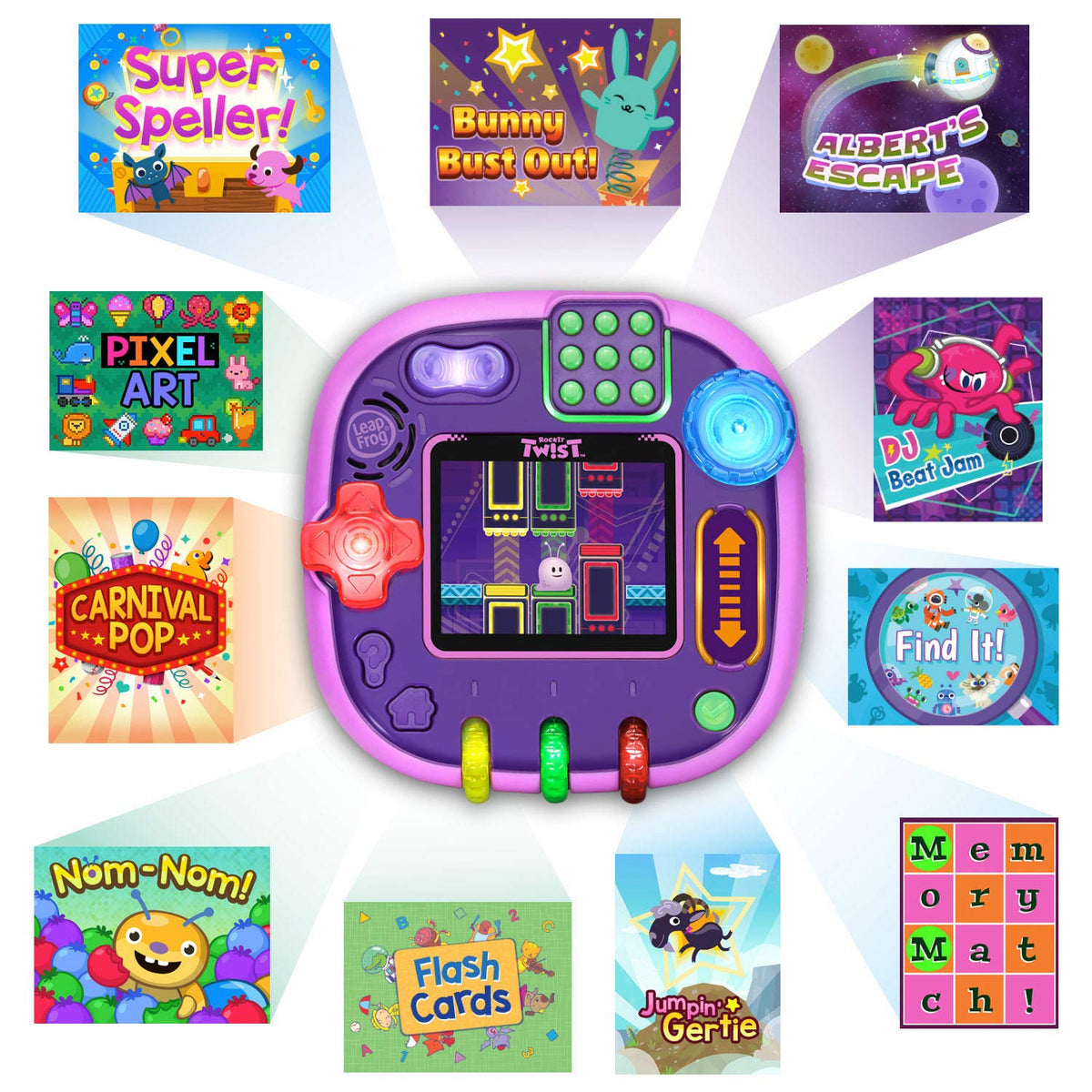 LeapFrog Rockit Twist Handheld Learning Game System, Purple