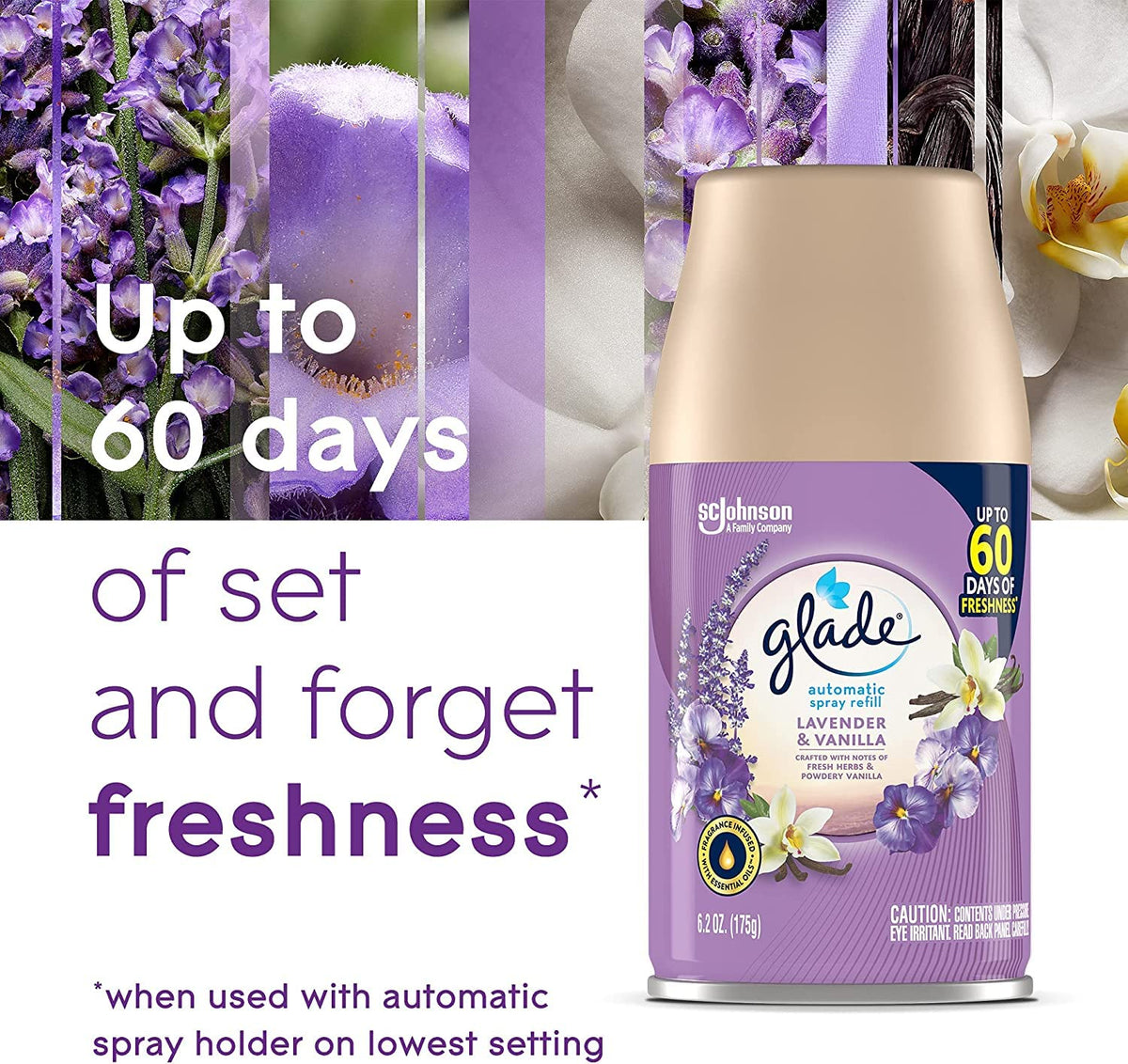 Glade Automatic Spray Refill - Lavender & Vanilla - 6.2 oz - 2 pk