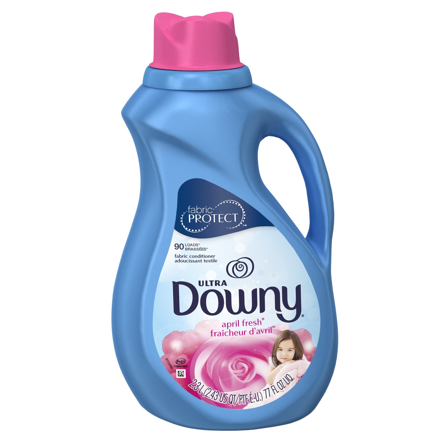 Downy Ultra Liquid Fabric Softener, April Fresh Scent, 2.3 L (90 Loads)