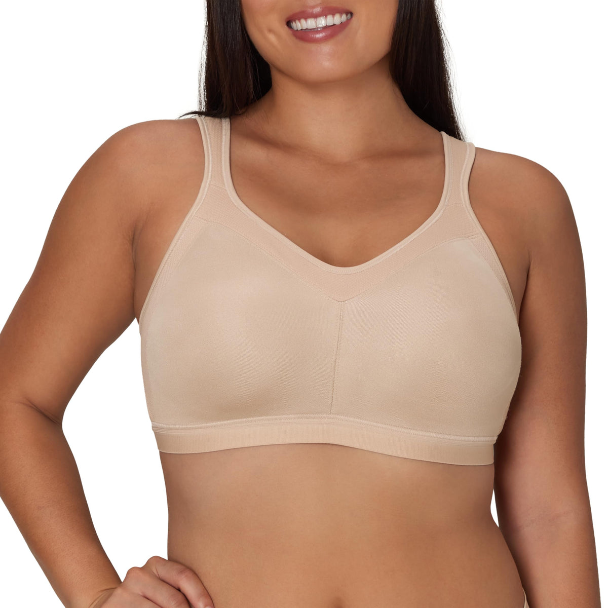 PLAYTEX Womens 18 Hour Wireless Seamless Full-coverage T-shirt With Smoothing Support, Us4159 Bras, Nude, 40DD US