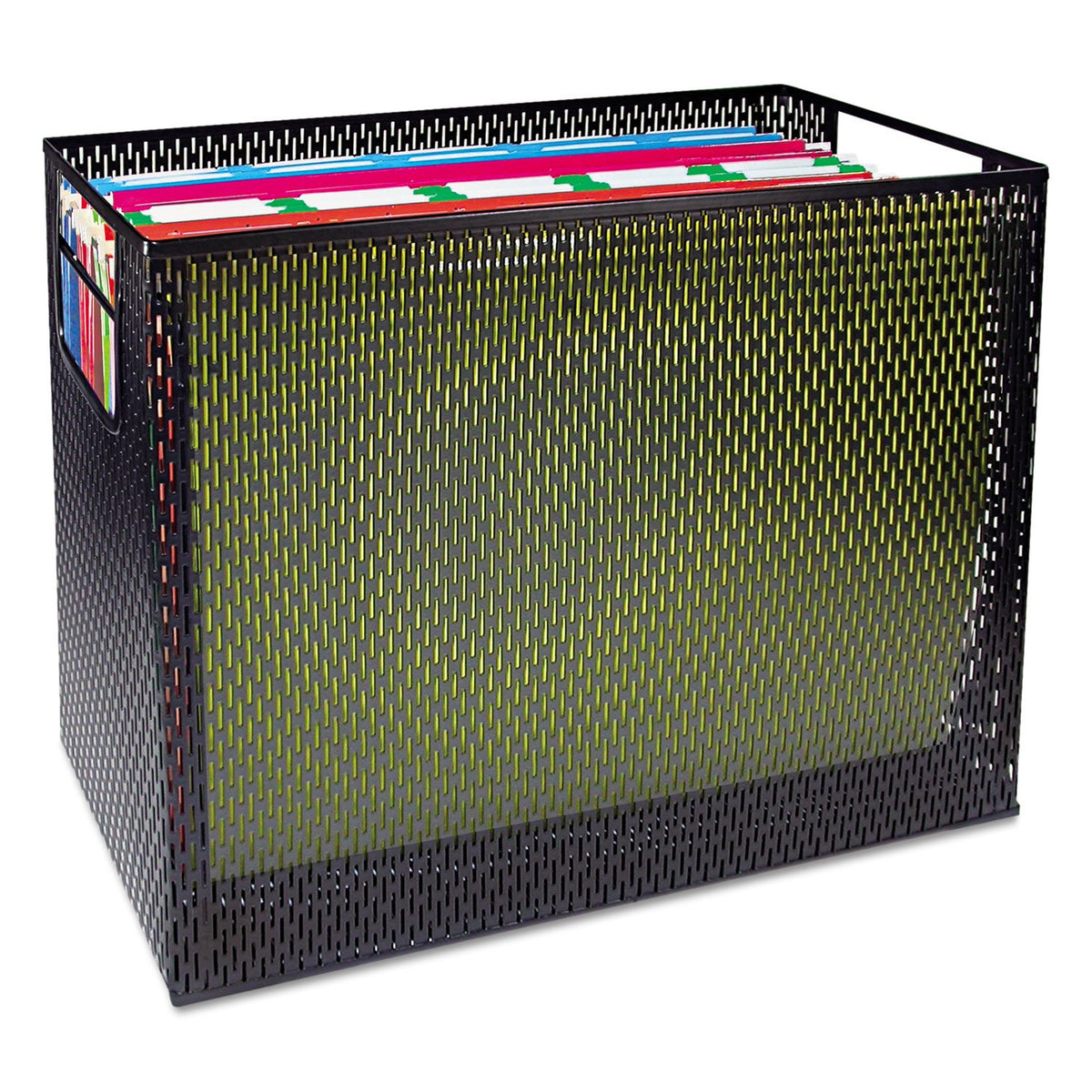 Artistic Urban Collection Punched Metal Desktop File, Black (ART20010)