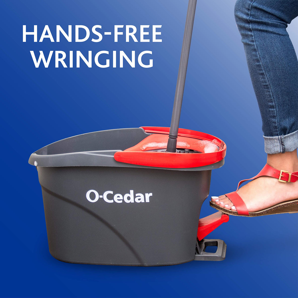 O-Cedar EasyWring Microfiber Spin Mop and Bucket Cleaning System