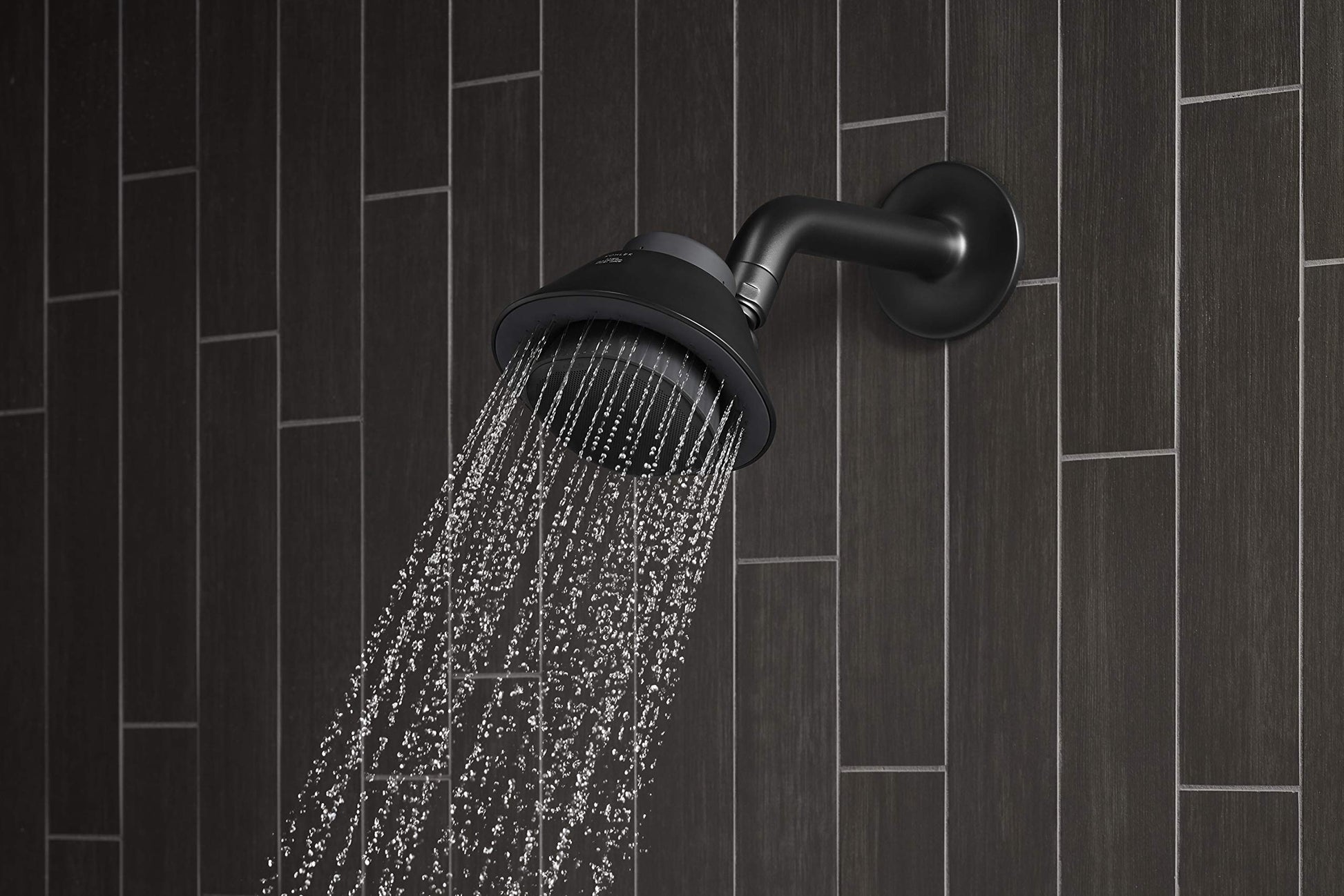Kohler Moxie Showerhead and Waterproof Bluetooth Wireless Speaker, 2.5 gpm - Matte Black