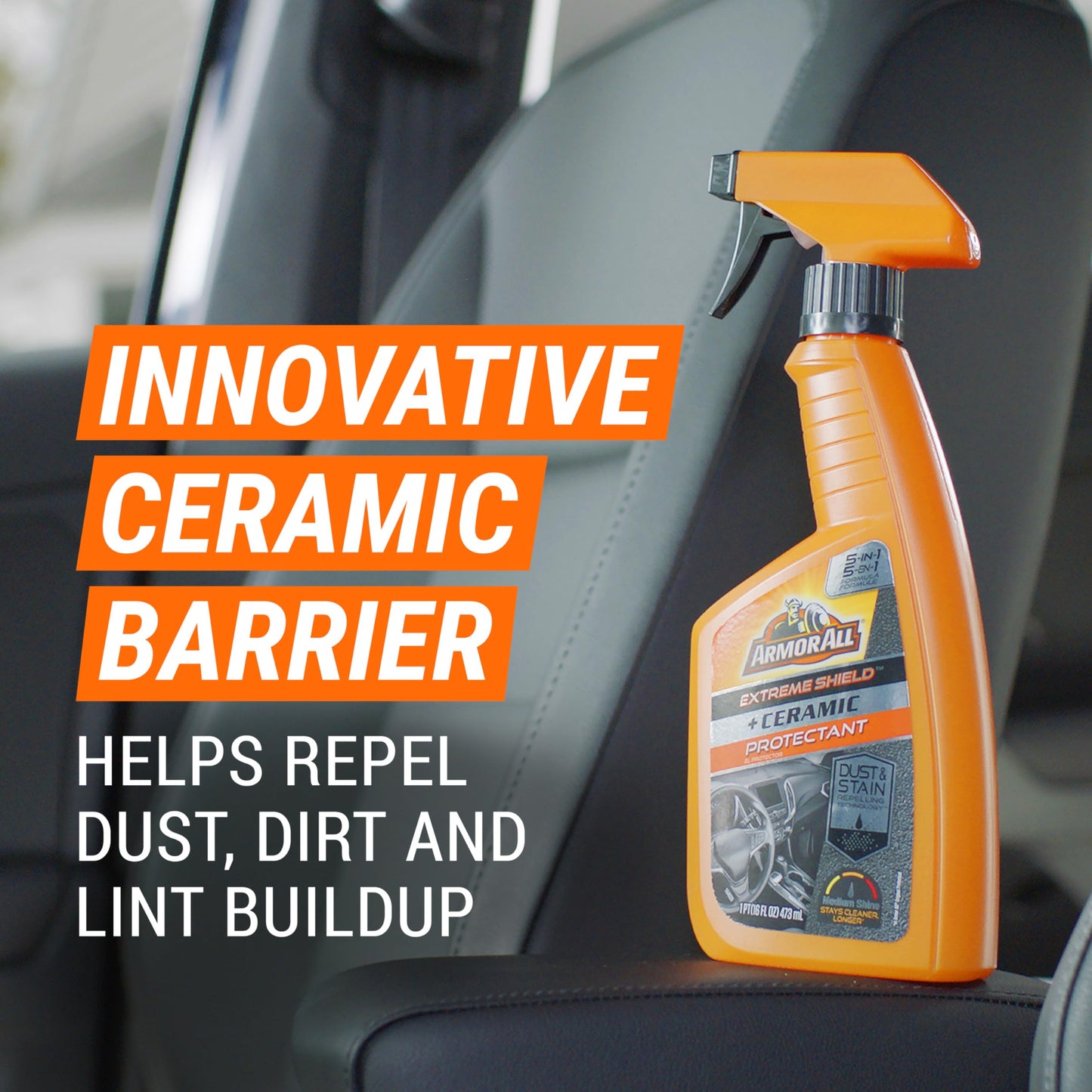Armor All Extreme Shield Protectant Spray , Interior Car Cleaner with UV Protection Against Cracking and Fading, 16 Fl Oz