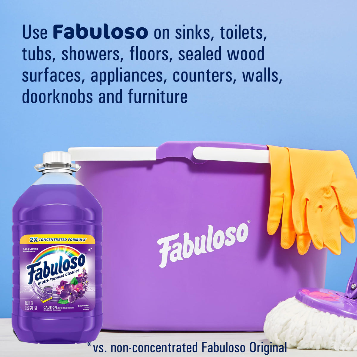 Fabuloso Multi-Purpose Cleaner 2x Concentrated, Lavender - 169 fl oz, 3 count