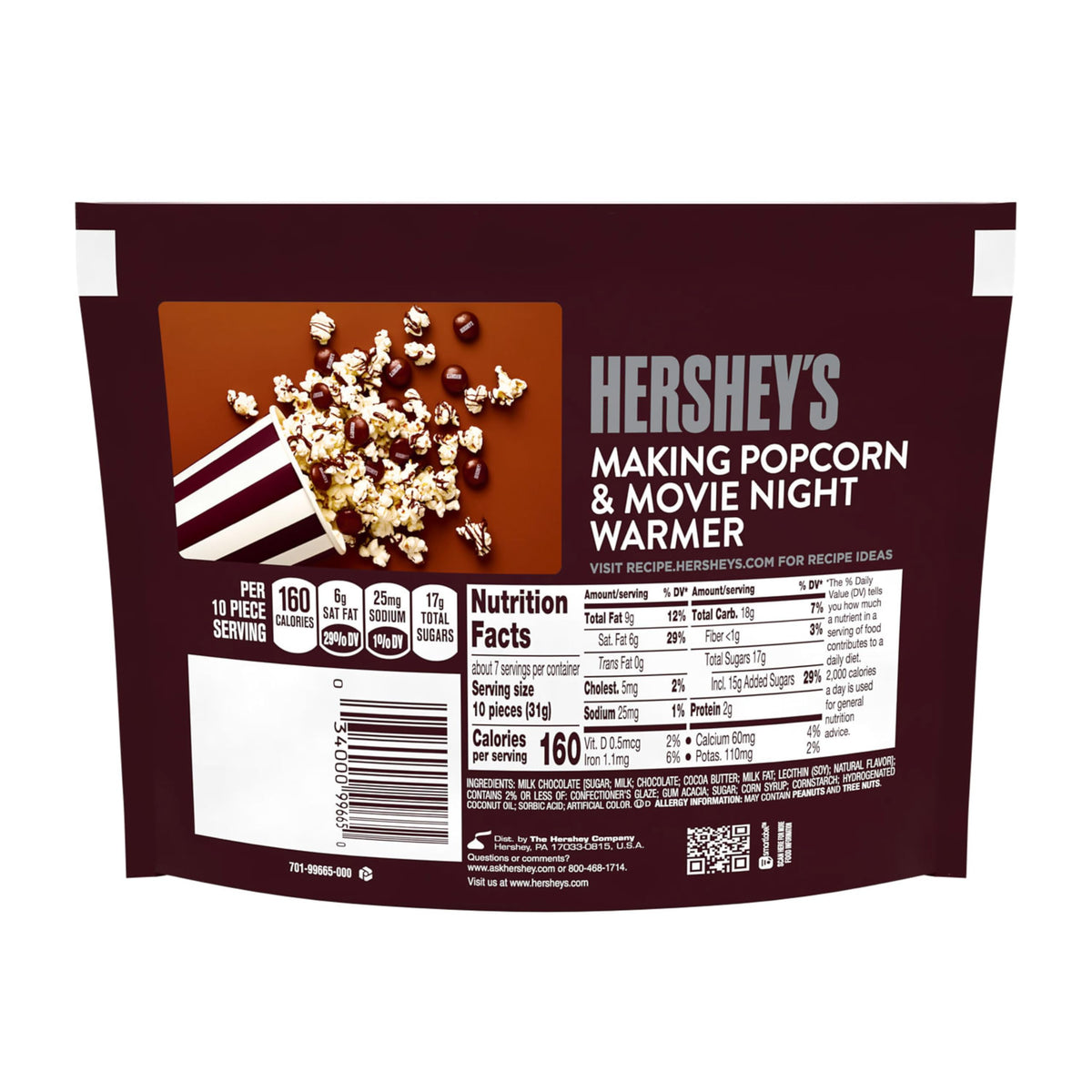 HERSHEY'S Drops Milk Chocolate Candy Bag, 7.6 oz