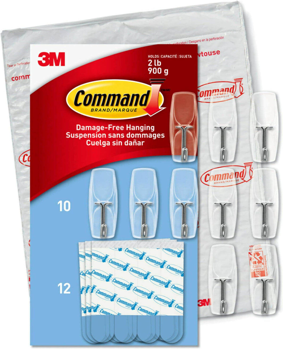 3M Command Hook W/clr Strip 2 ct product image 1