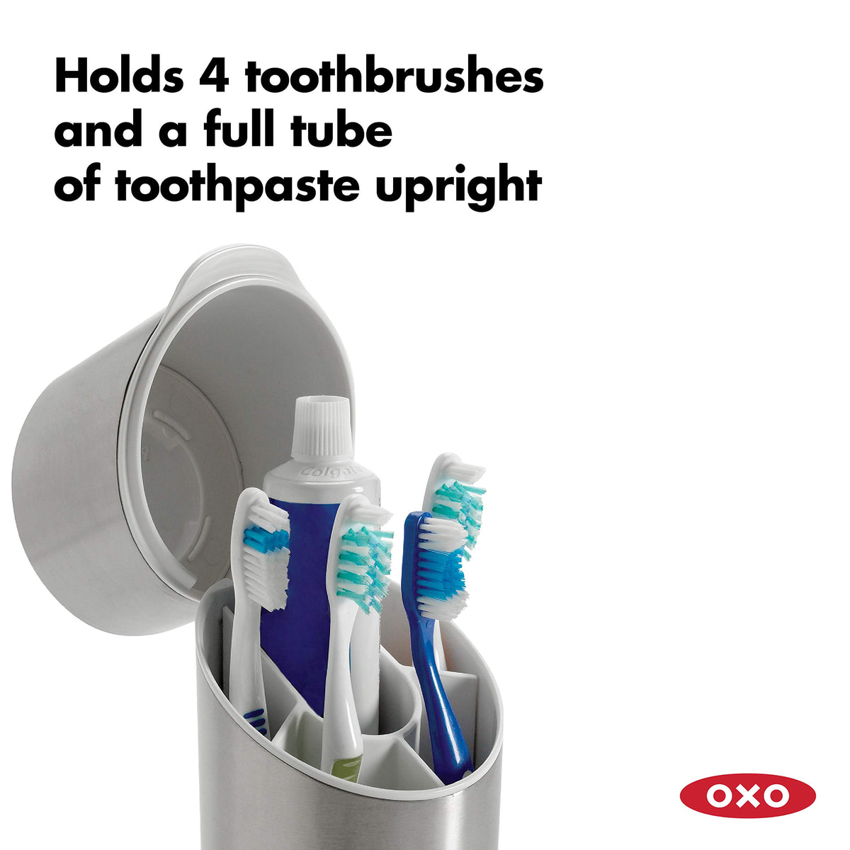 OXO Good Grips Stainless Steel Toothbrush Organizer 9.5 Inch