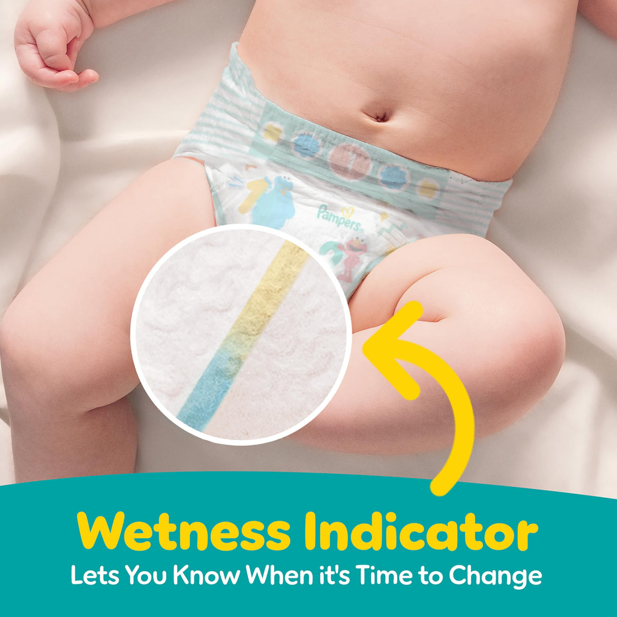 Pampers Diapers - Baby Dry - Size 0, 104 Count, Absorbent Disposable Newbort Diaper (Packaging May Vary)