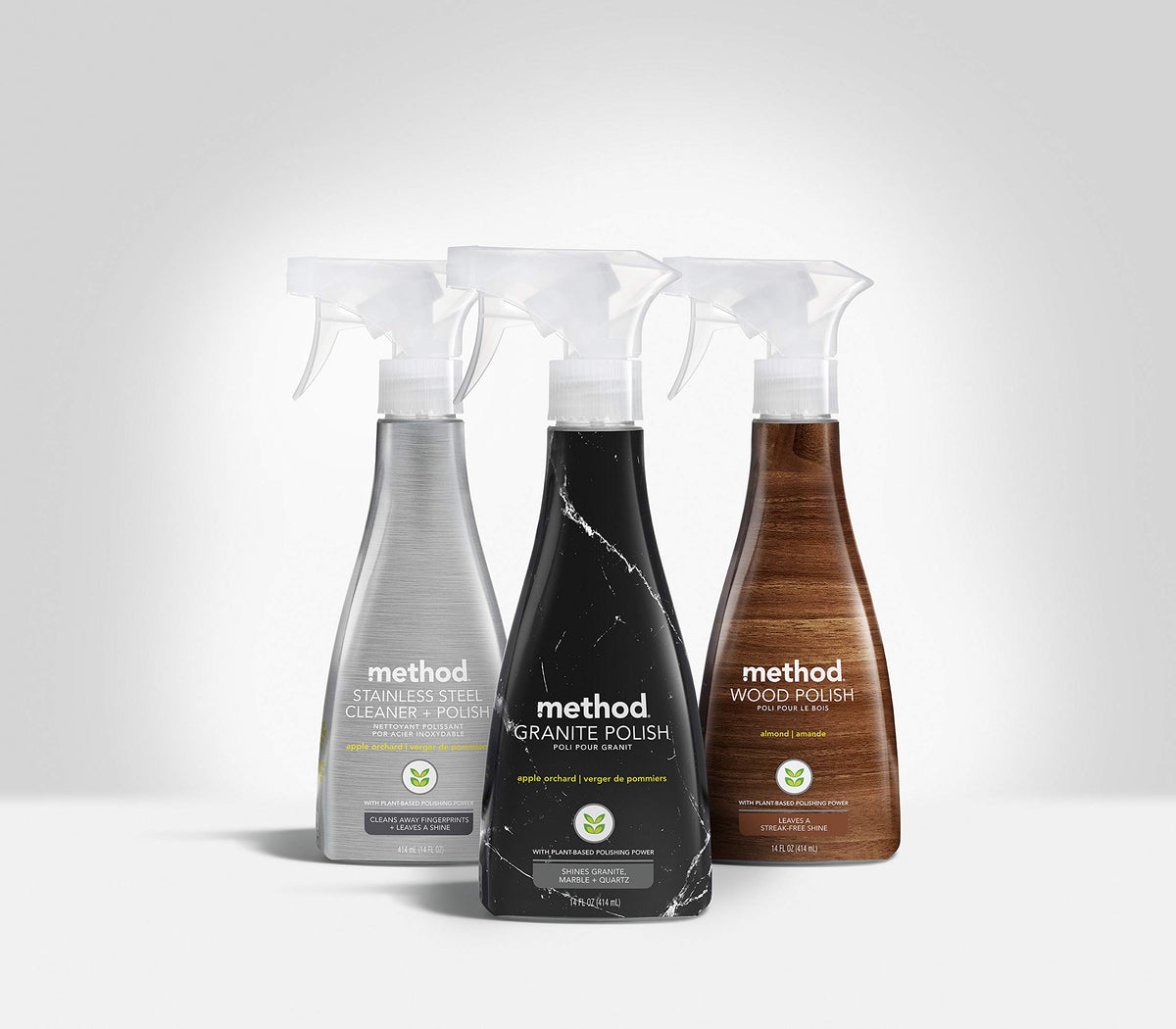 Method Wood Polish, Almond, For Wood Surfaces, Furniture and Cabinets, 14 Ounces (Pack of 6)
