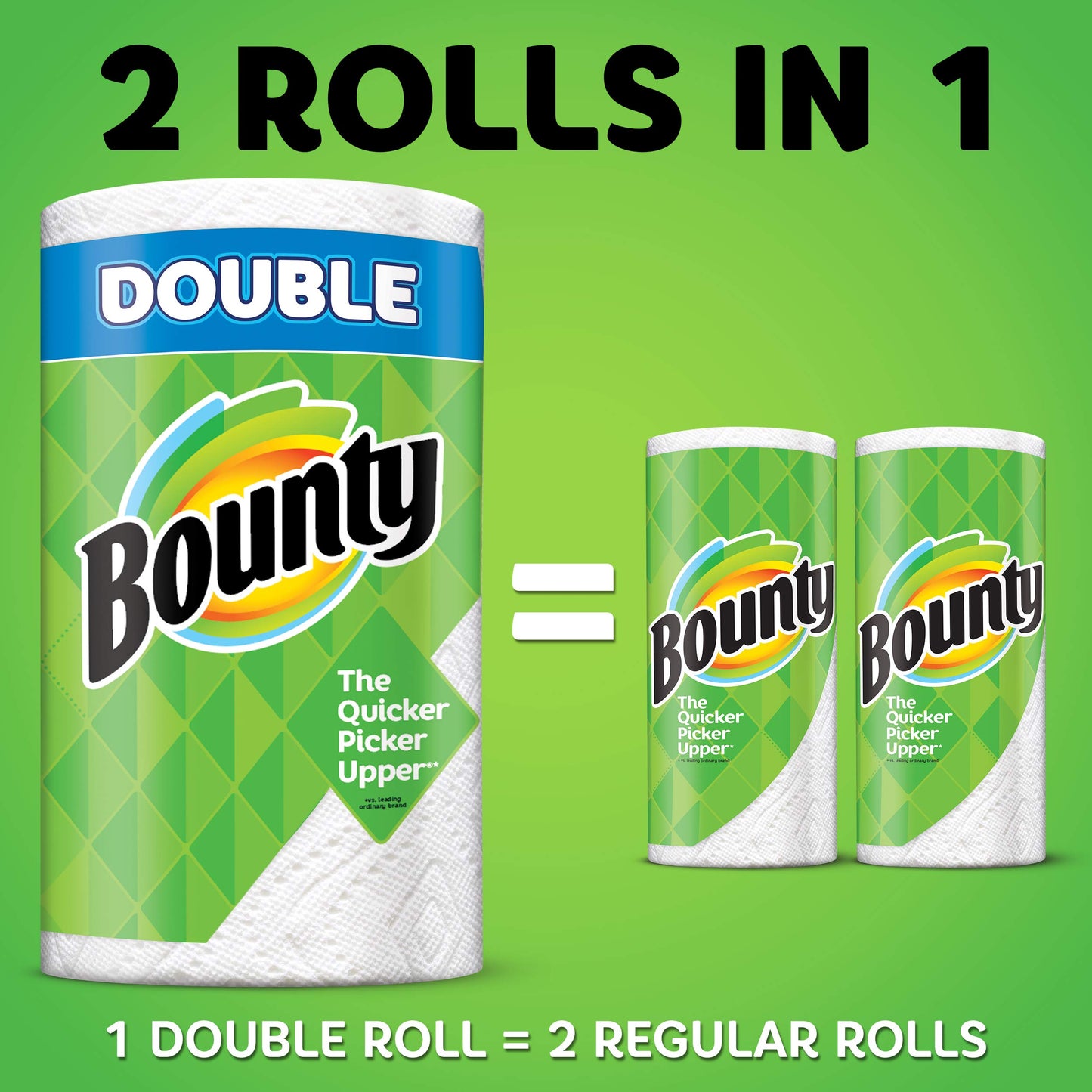 Bounty Select-A-Size Paper Towels, White, 4 Double Rolls = 8 Regular Rolls, 4Count (Pack Of 4)