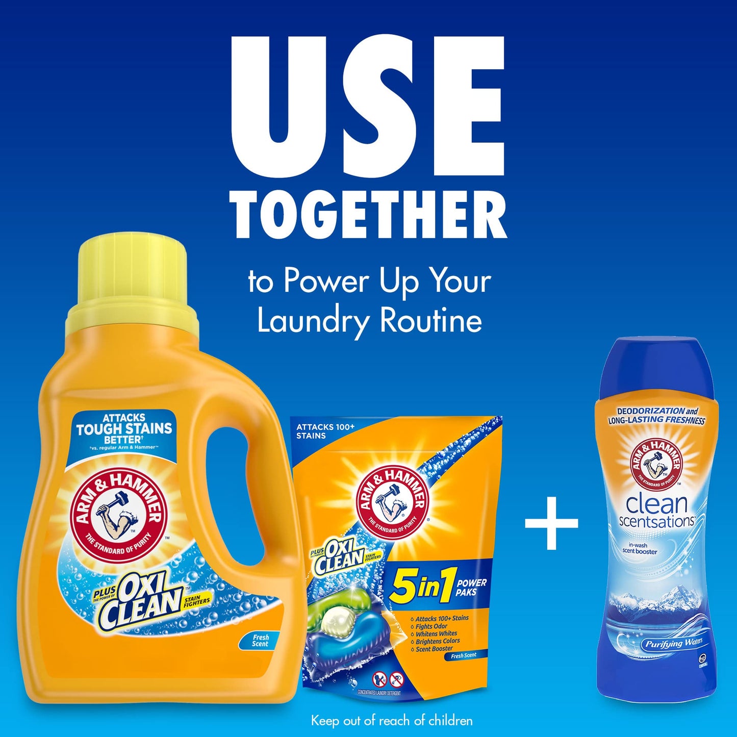 Arm & Hammer Plus OxiClean Fresh Scent, 75 Loads Liquid Laundry Detergent, 118.1 Fl oz