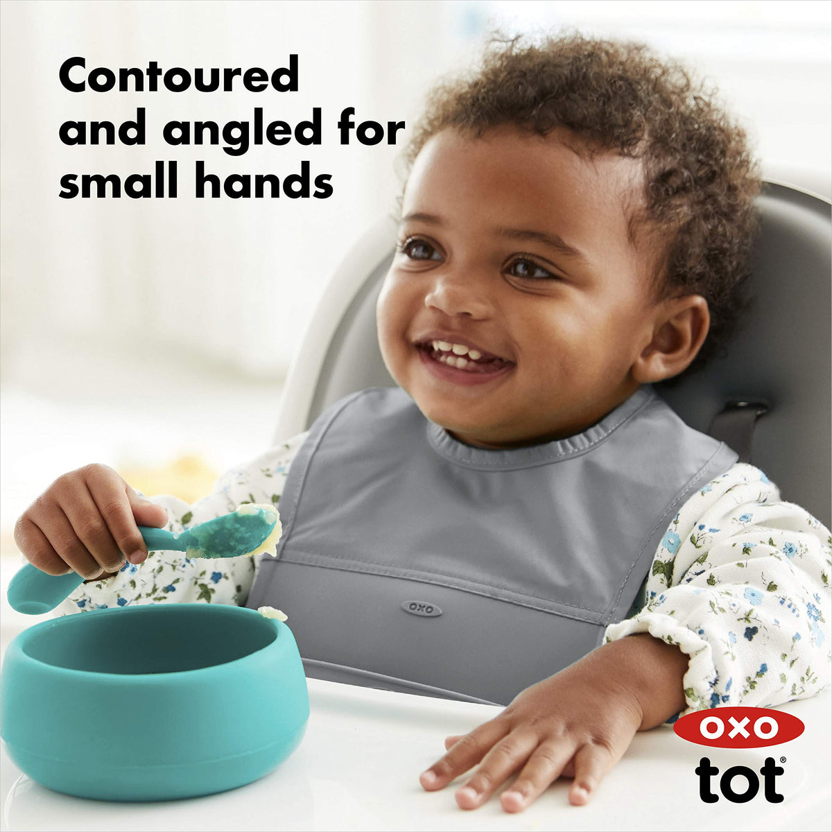 OXO Tot Silicone Spoon Set Teal