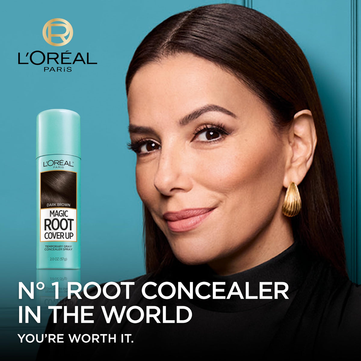 L'Oreal Paris Magic Root Cover Up Gray Concealer Spray, Medium Brown, 2 Oz(Packaging May Vary)