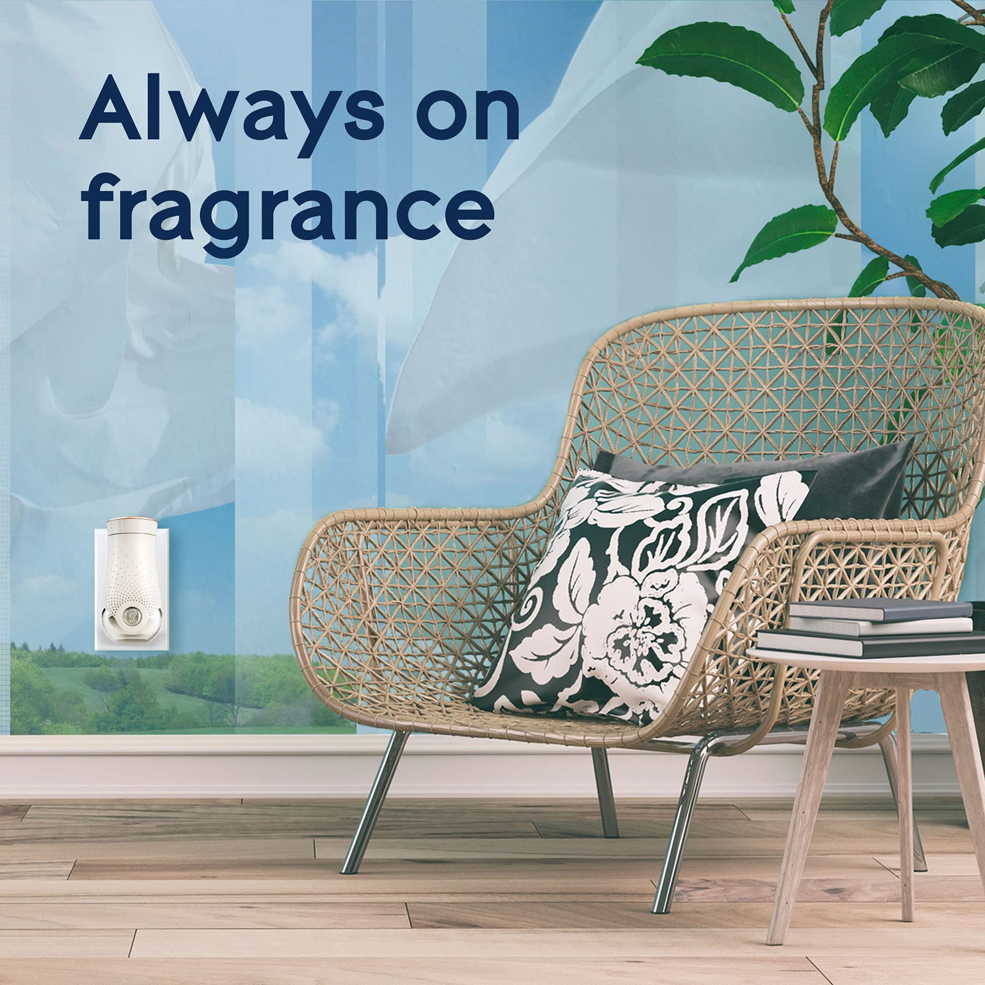 Glade PlugIns Refills Air Freshener Starter Kit, Scented and Essential Oils for Home and Bathroom, Clean Linen, 3.35 Fl Oz, 1 Warmer + 5 Refills