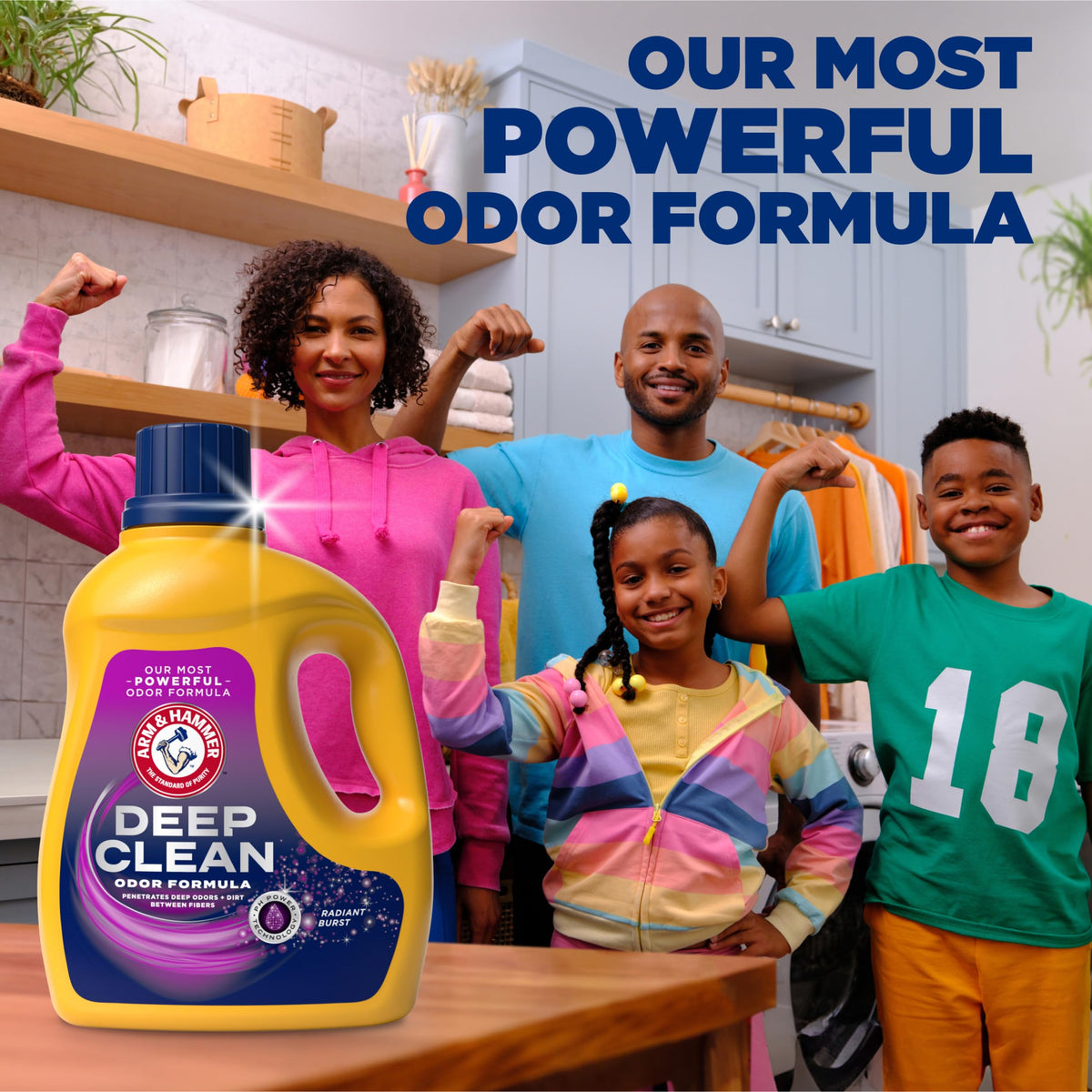 ARM & HAMMER Deep Clean Odor Formula, Liquid Laundry Detergent, 102 fl oz​, 68 Loads