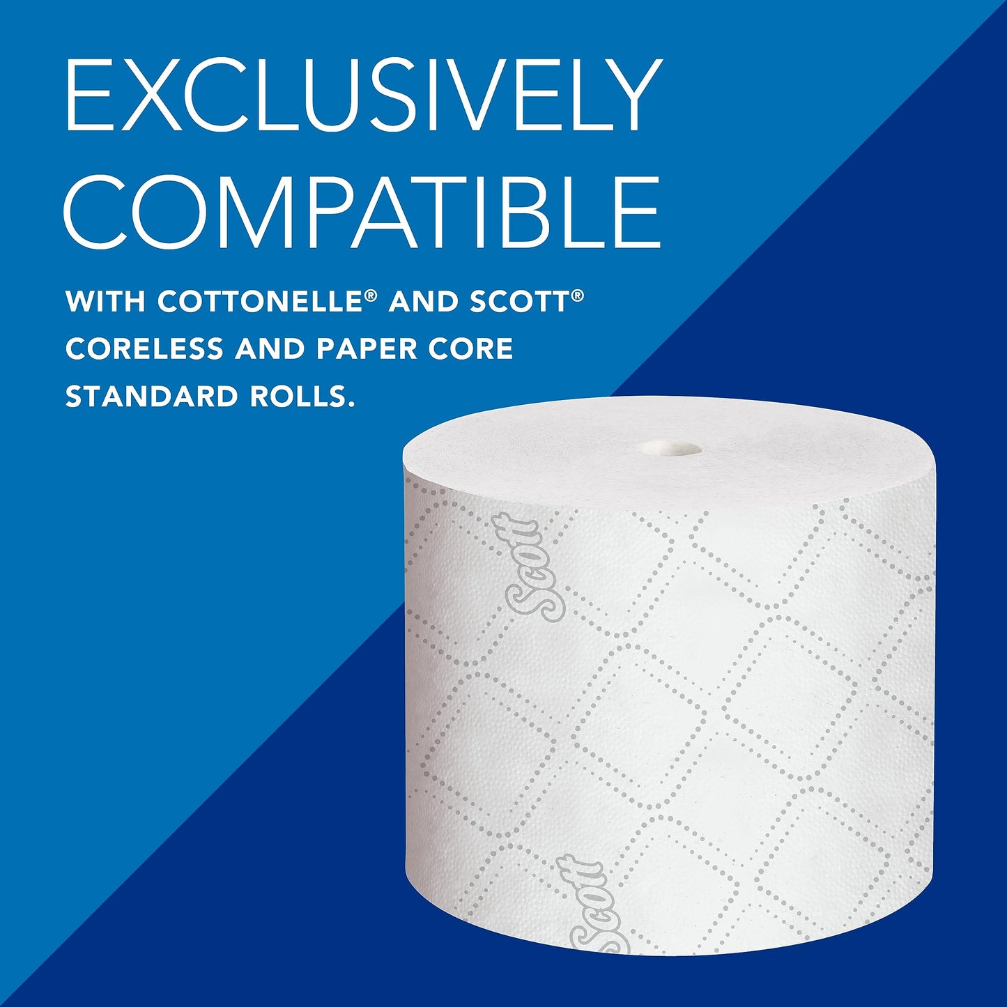 Kimberly-Clark Scott Essential Double Roll Coreless Toilet Paper Dispenser (09605),, Pearl White