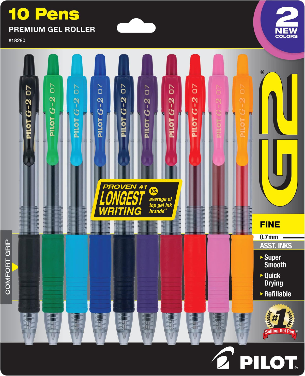 Pilot G-2 Roll Ball 2 ct Ult/fn product image 1