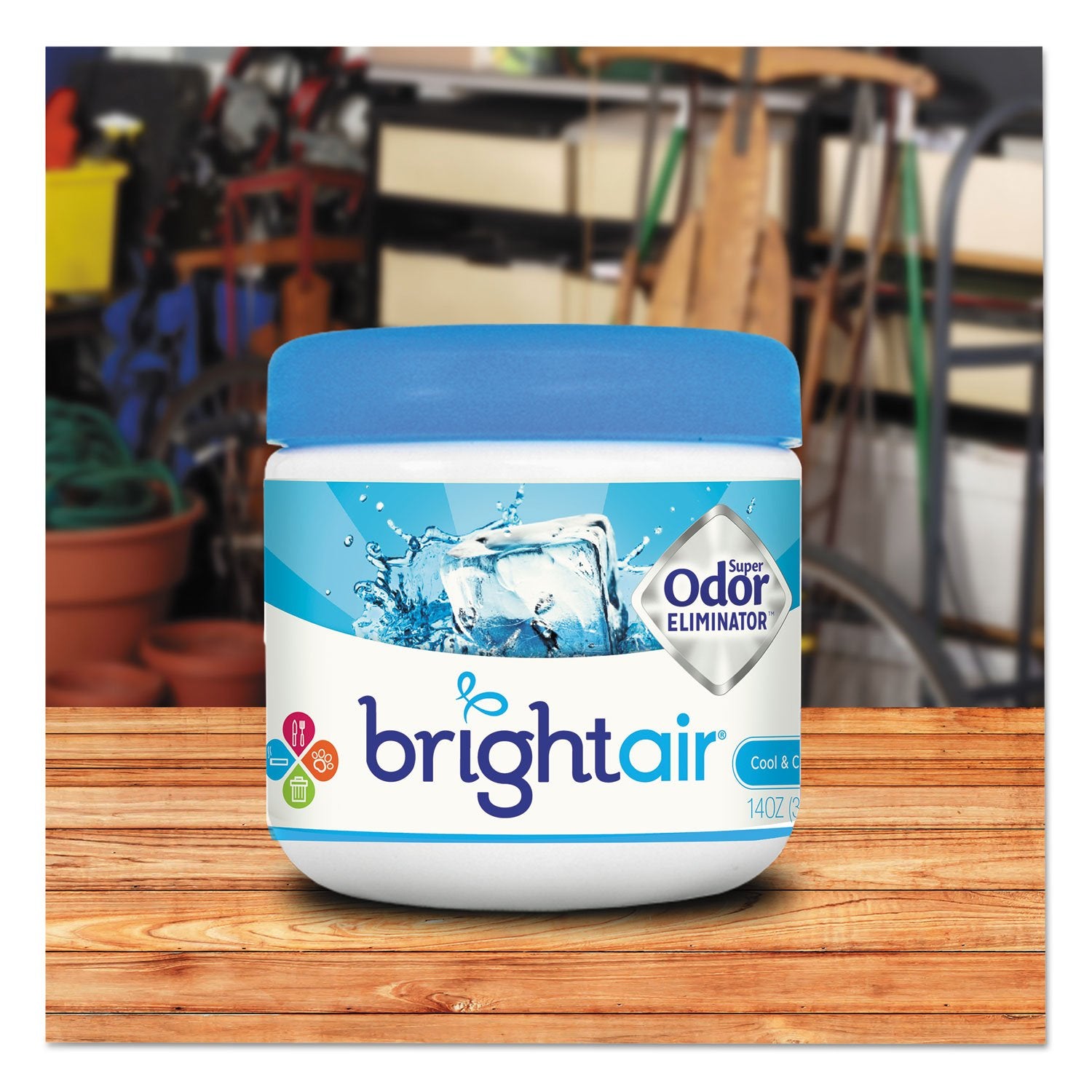 Bright Air 900090CT Super Odor Eliminator, Cool and Clean, Blue, 14oz, 6/Carton