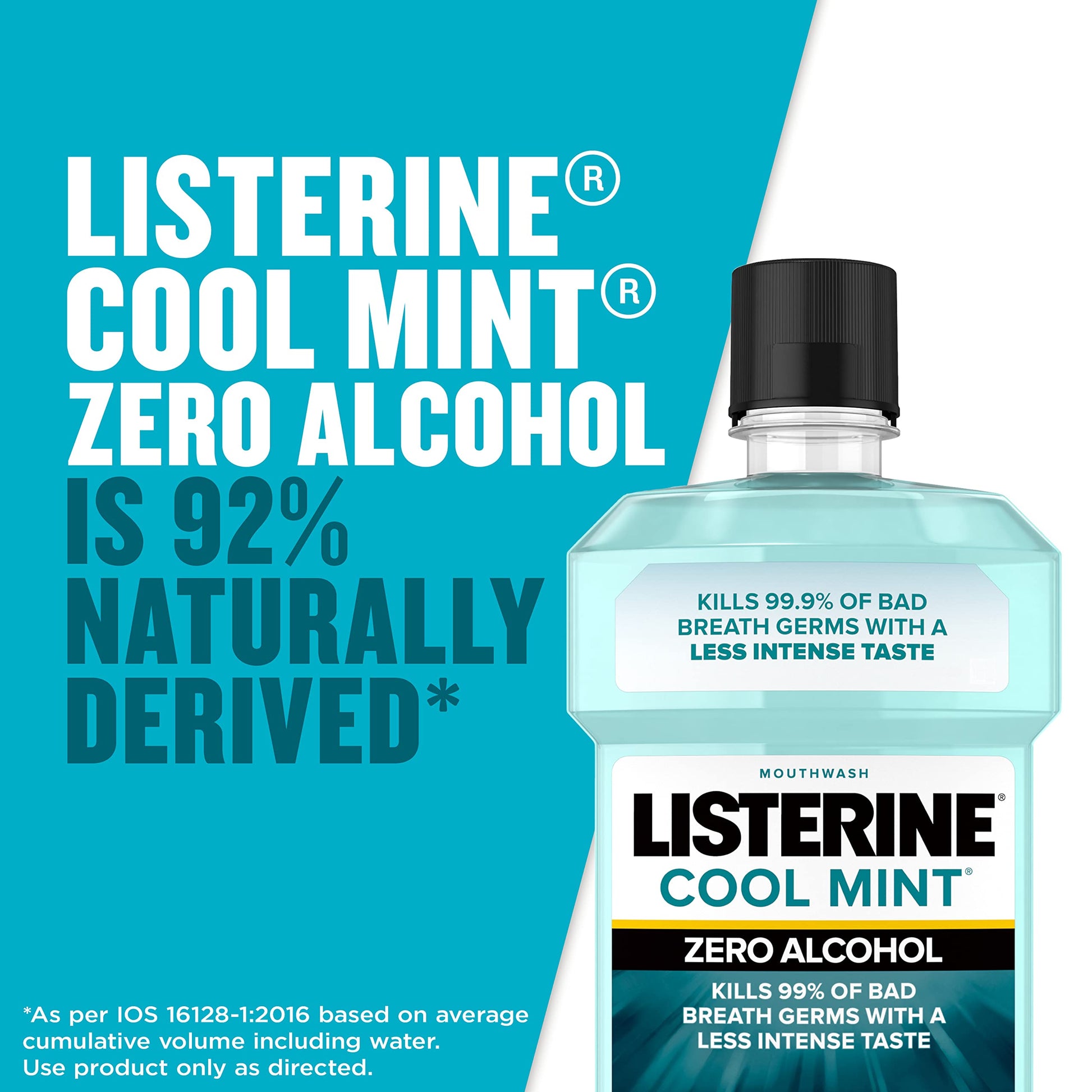 Listerine Antiseptic Zero Cavity Mouthwash, Clean Mint, 3.2 Ounce (Pack of 12)