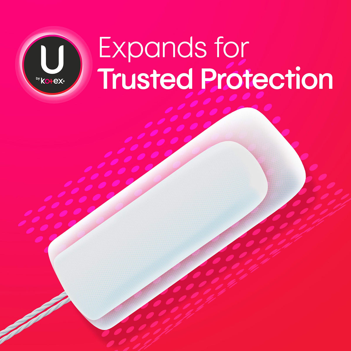 U by Kotex Security Tampons, Regular Absorbency, Unscented, 32 Count (Packaging May Vary)