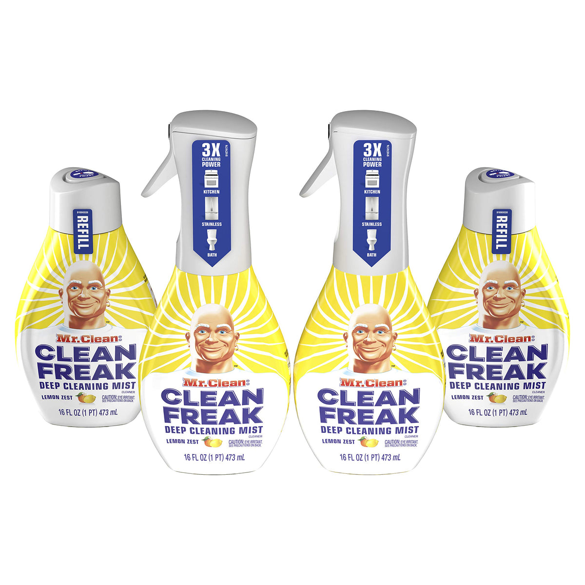 Mr. Clean Freak Deep Cleaning Mist Spray Refill, Lemon Zest