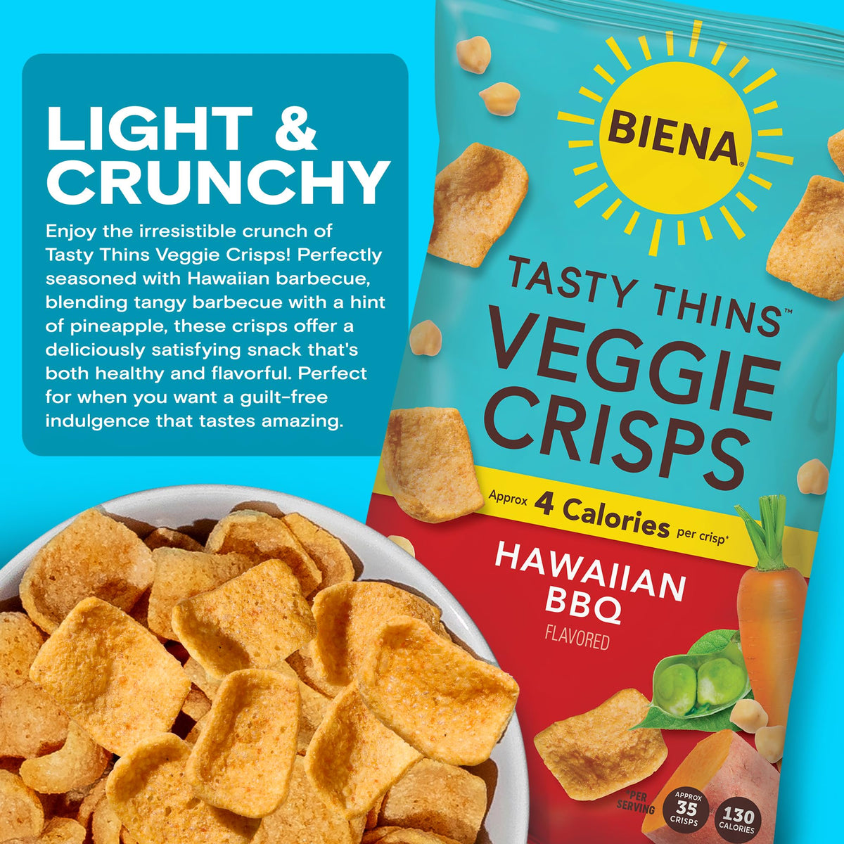 Biena Crisps Tasty Thins Hw Bbq 4 OZ
