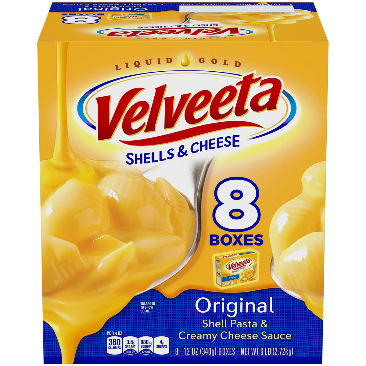 Velveeta Shells & Cheese Original Shell Pasta & Cheese Sauce- 8 Count