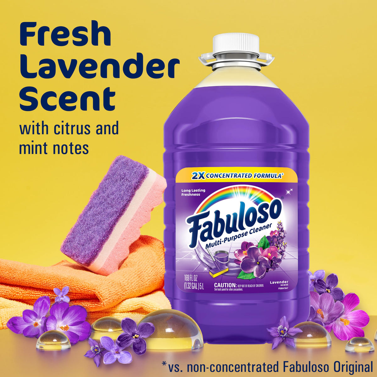 Fabuloso Multi-Purpose Cleaner 2x Concentrated, Lavender - 169 fl oz, 3 count