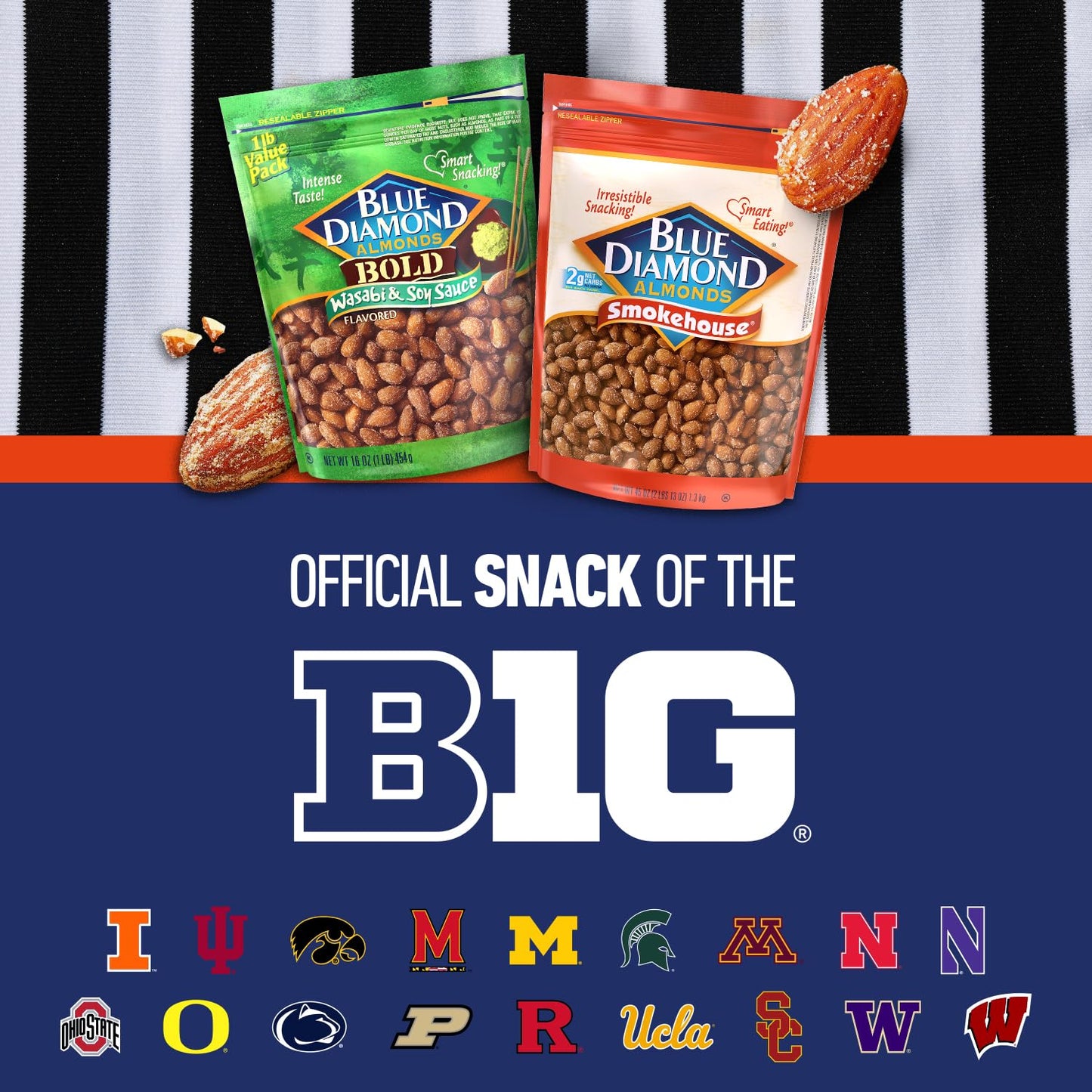 Blue Diamond Almonds Salt N' Vinegar Flavored Snack Nuts, Resealable Bag,1.56 Pound (Pack of 1)