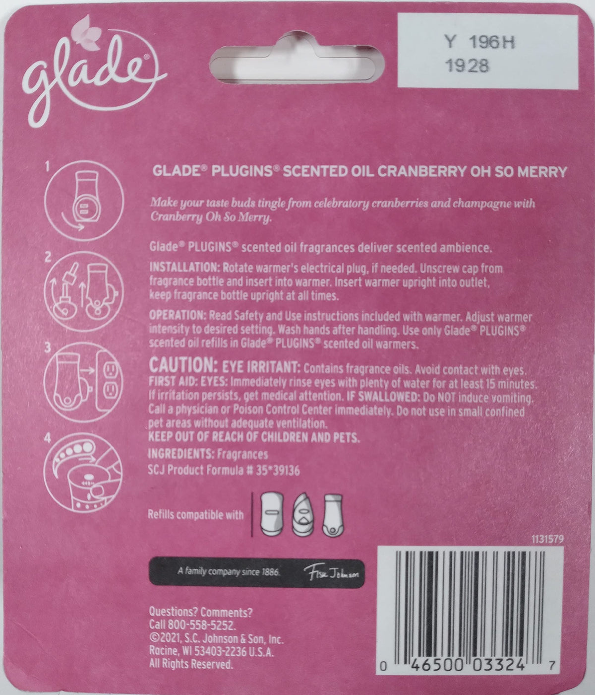 Cranberry Oh So Merry PlugIns® Scented Oil 2 Refills