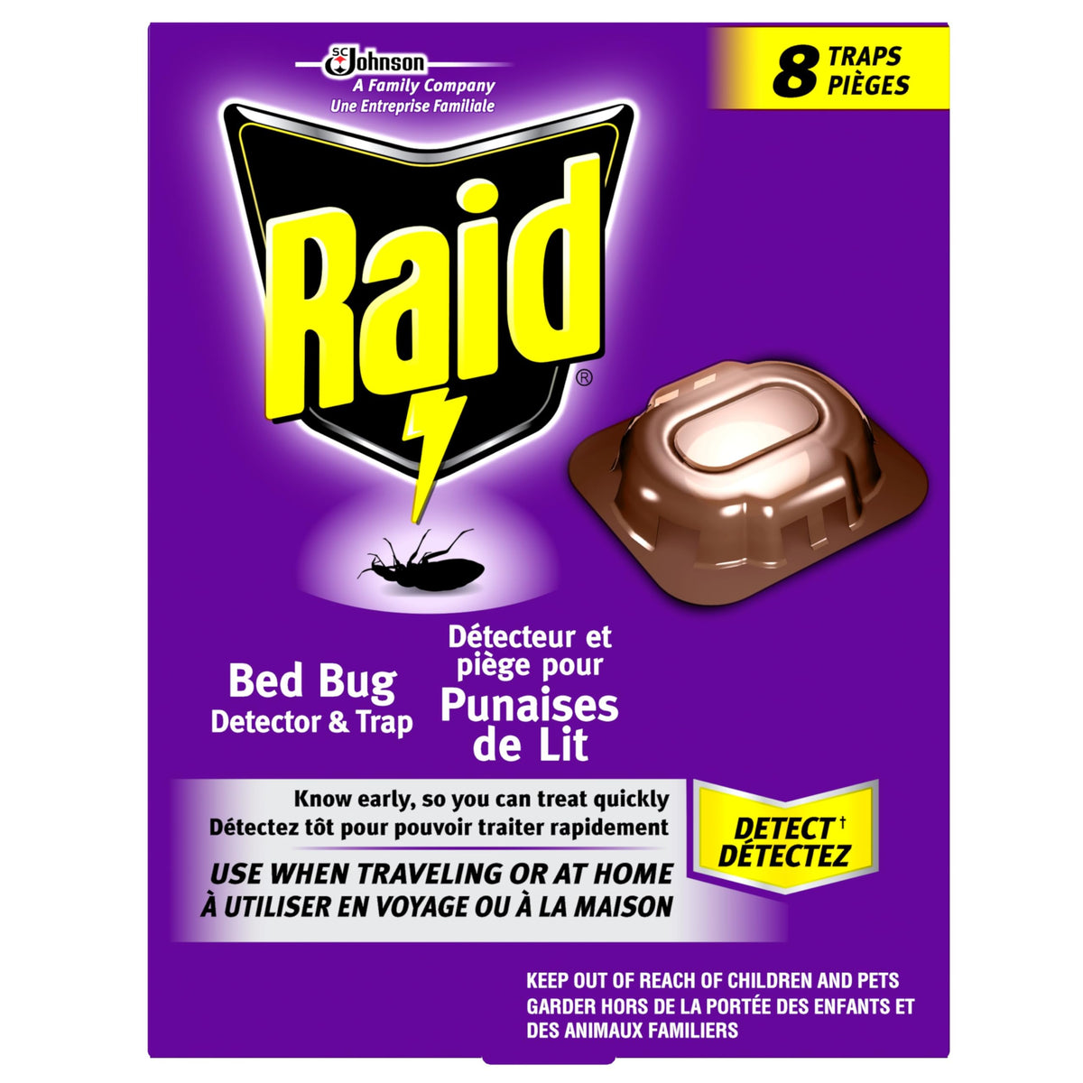 Bed Bug 2 in 1 Detector and Trap - 8 Pack