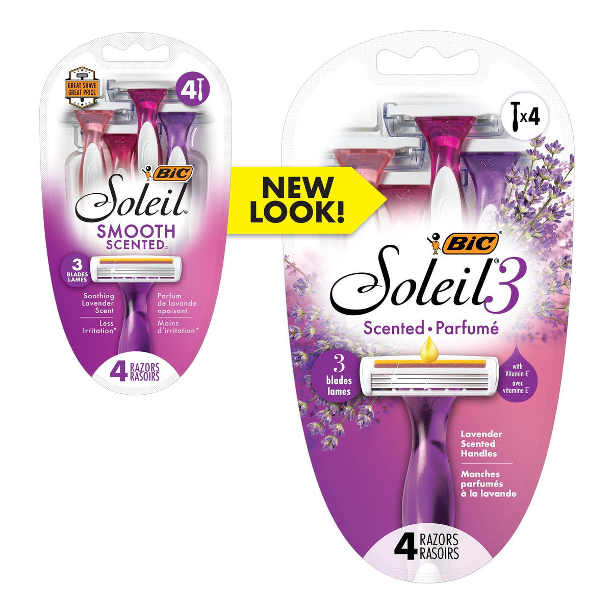 BIC Soleil Twilight Disposable Razor, Women, 4-Count (Pack of 6)