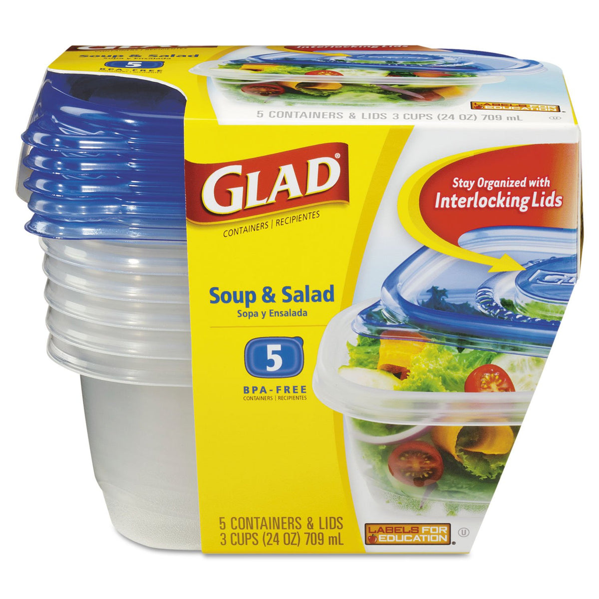 GLADWARE SOUP&SALAD5CT