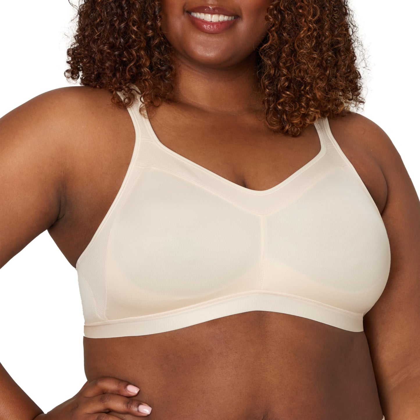Playtex womens 18 Hour Active Breathable Comfort Wireless Us4159 Full Coverage Bra, Light Beige, 46DDD US