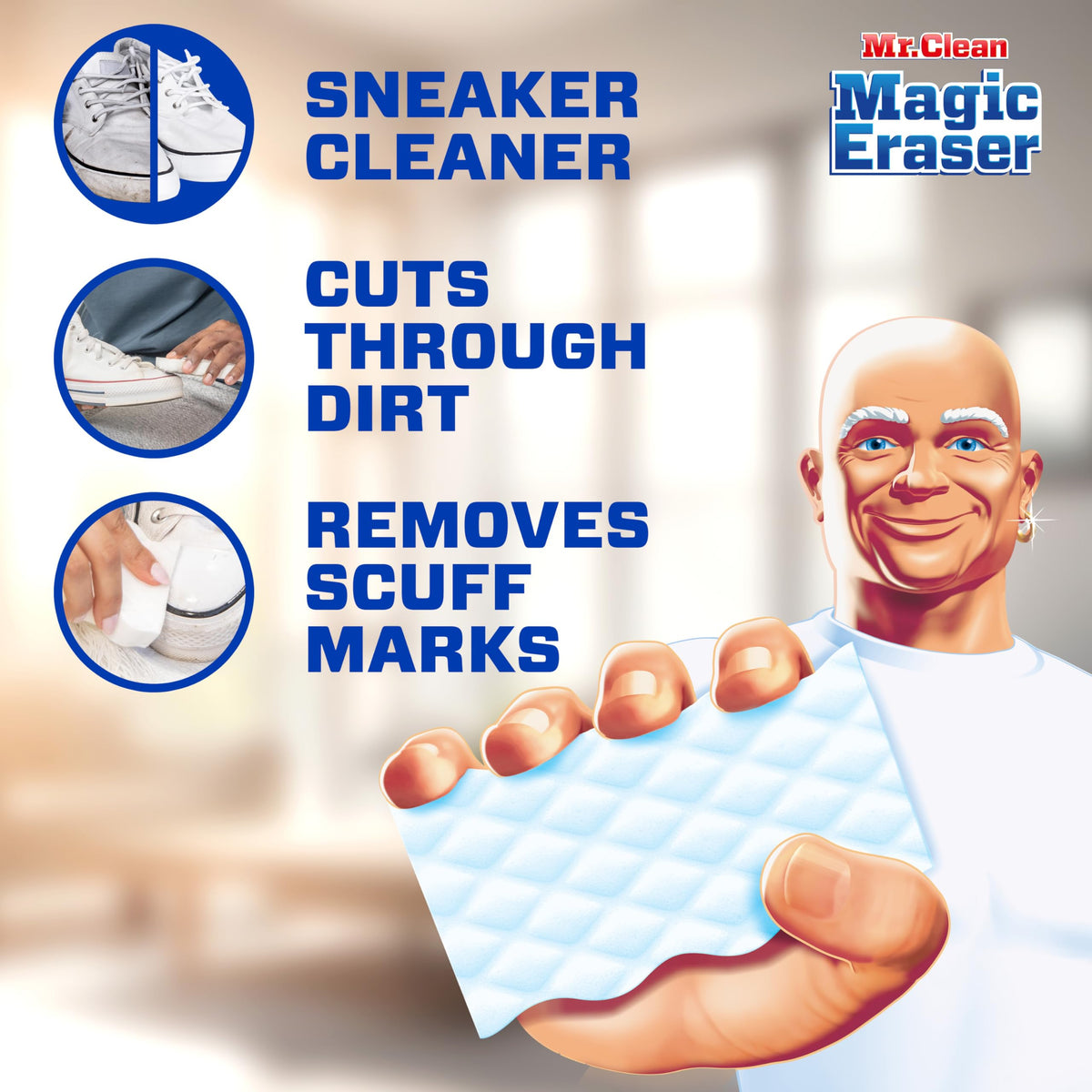Mr. Clean Magic Eraser Extra Durable, Shoe Cleaner, Cleaner Pads with Durafoam, 10 Count