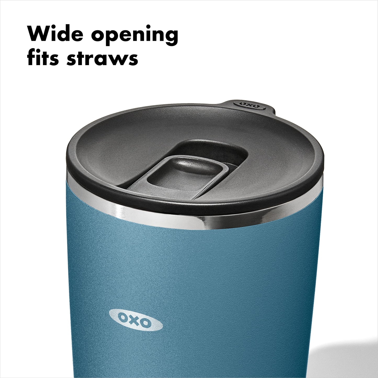 OXO Strive 16oz Insulated Tumbler with Sliding Lid - Aquamarine