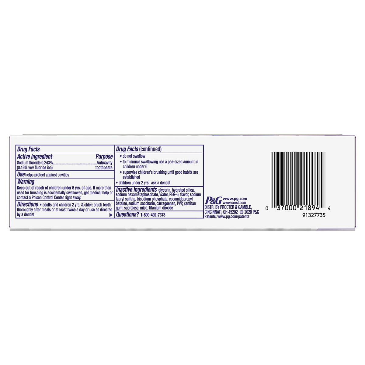 Crest 3D White Brilliance Toothpaste, Vibrant Peppermint, 3.9 Oz (Pack of 3)