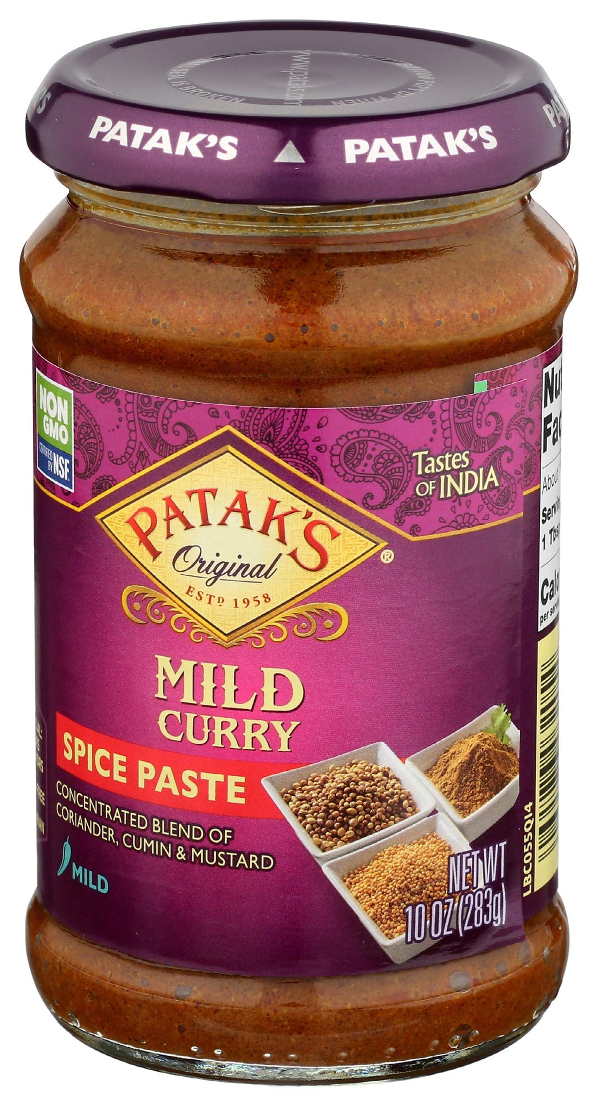Pataks Mild Curry Paste 10 Oz