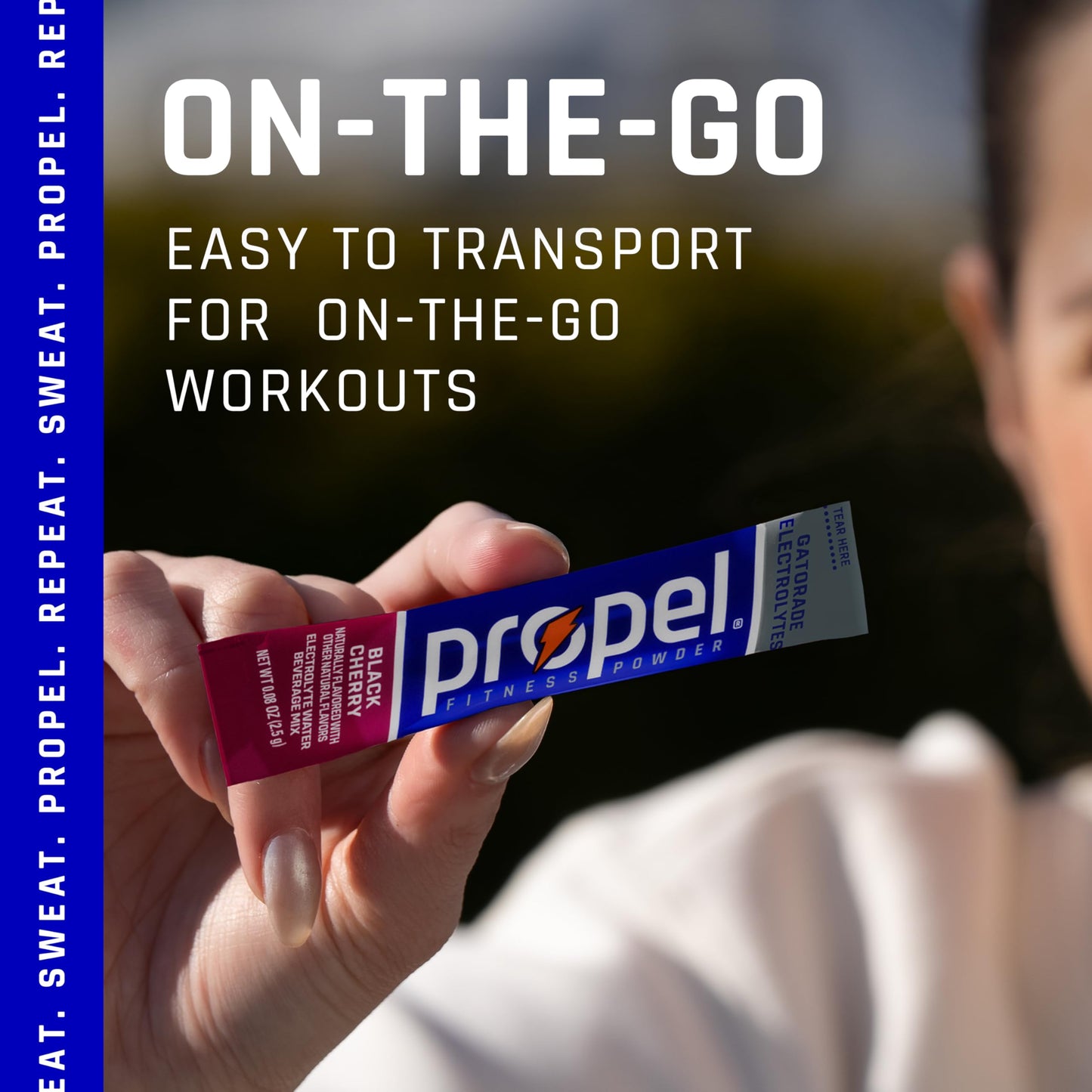 Propel Electrolyte Enhanced Water Drink Mix Powder Packets, Black Cherry, Zero Calorie & Zero Sugar Hydration with Electrolytes and Vitamins C & E (120 Packets)