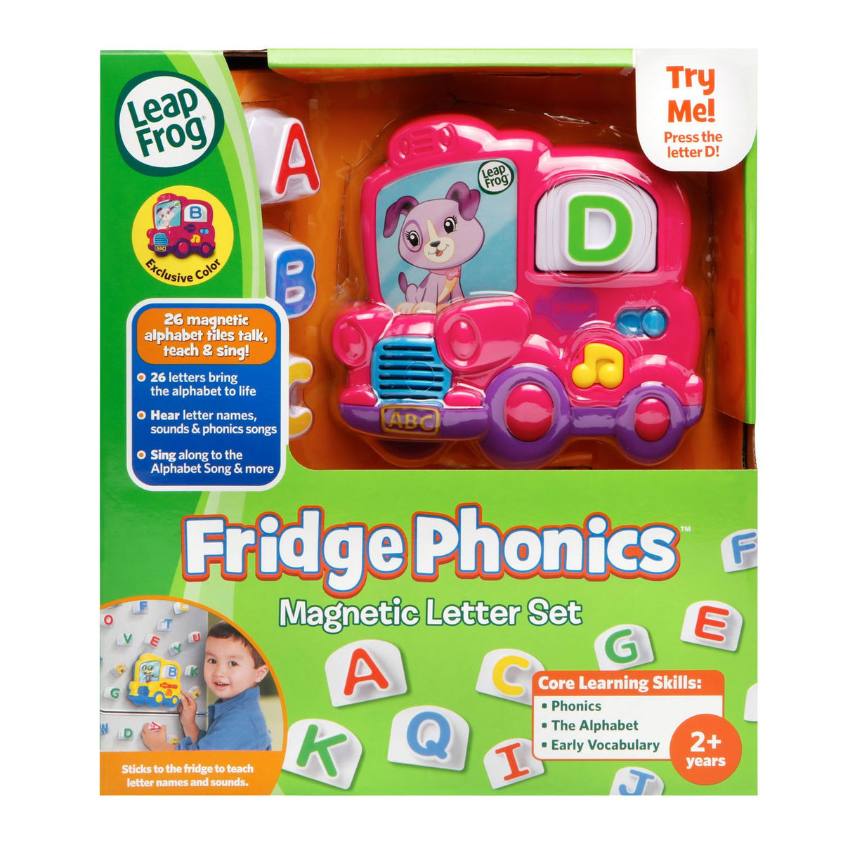 LeapFrog Fridge Phonics Magnetic Letter Set, Pink