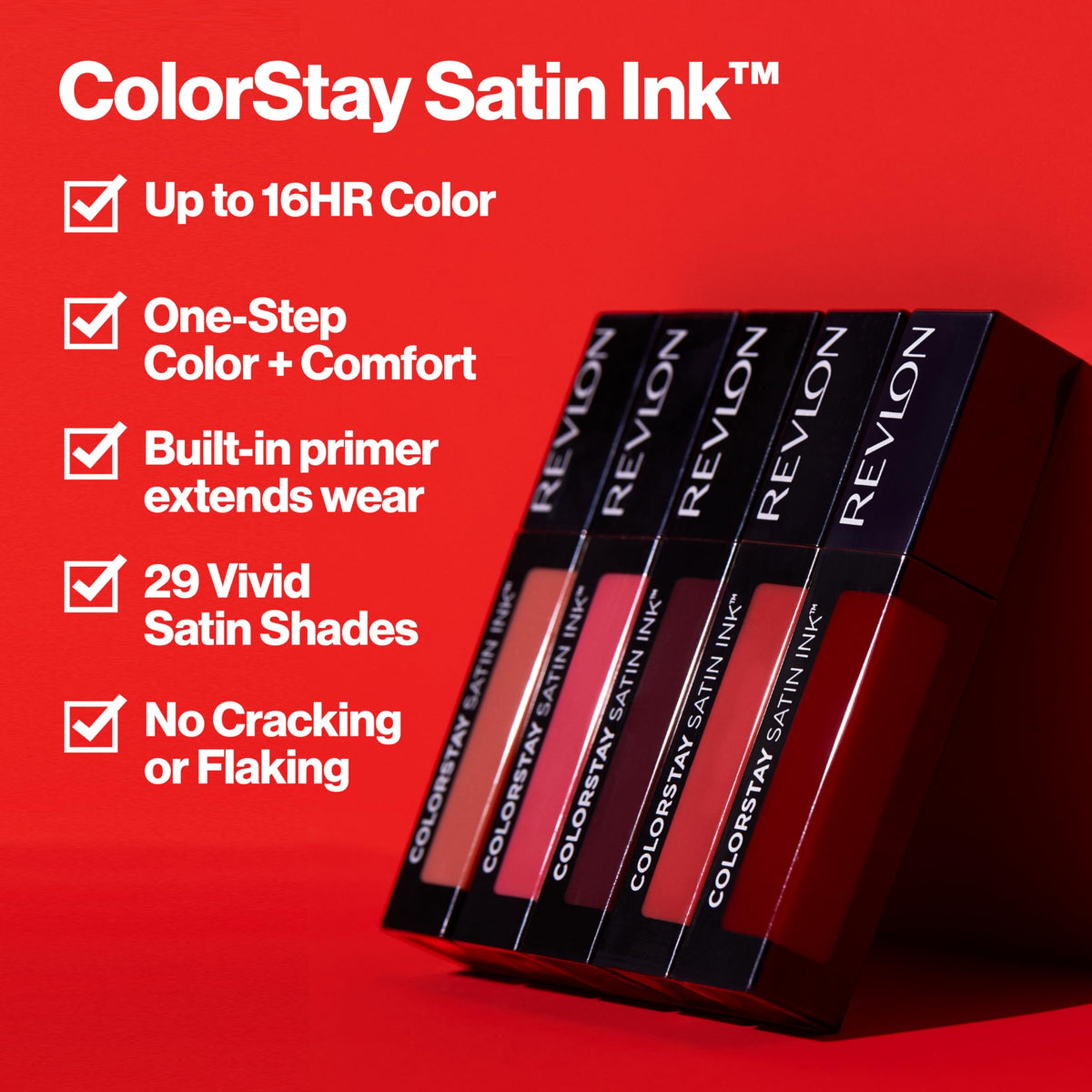 REVLON ColorStay Satin Ink Crown Jewels Liquid Lipstick, Longlasting & Waterproof Lipcolor, Moisturizing Creamy Formula Infused with Black Currant Seed Oil, 031 Pink Duchess, 0.17 fl oz.