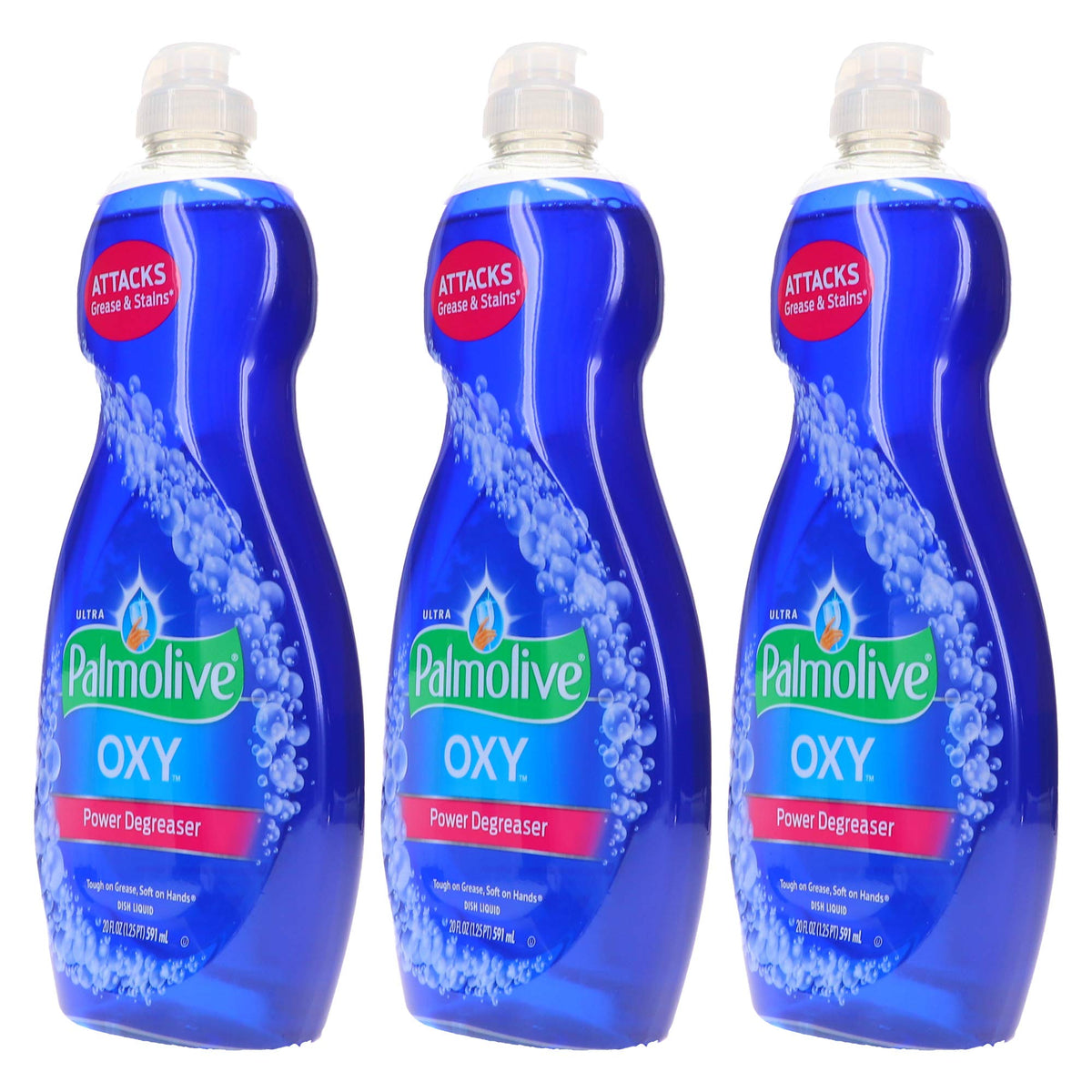 Palmolive Ultra Oxy Power Degreaser, Dish Soap - 20 Fl Oz (Pack of 3)